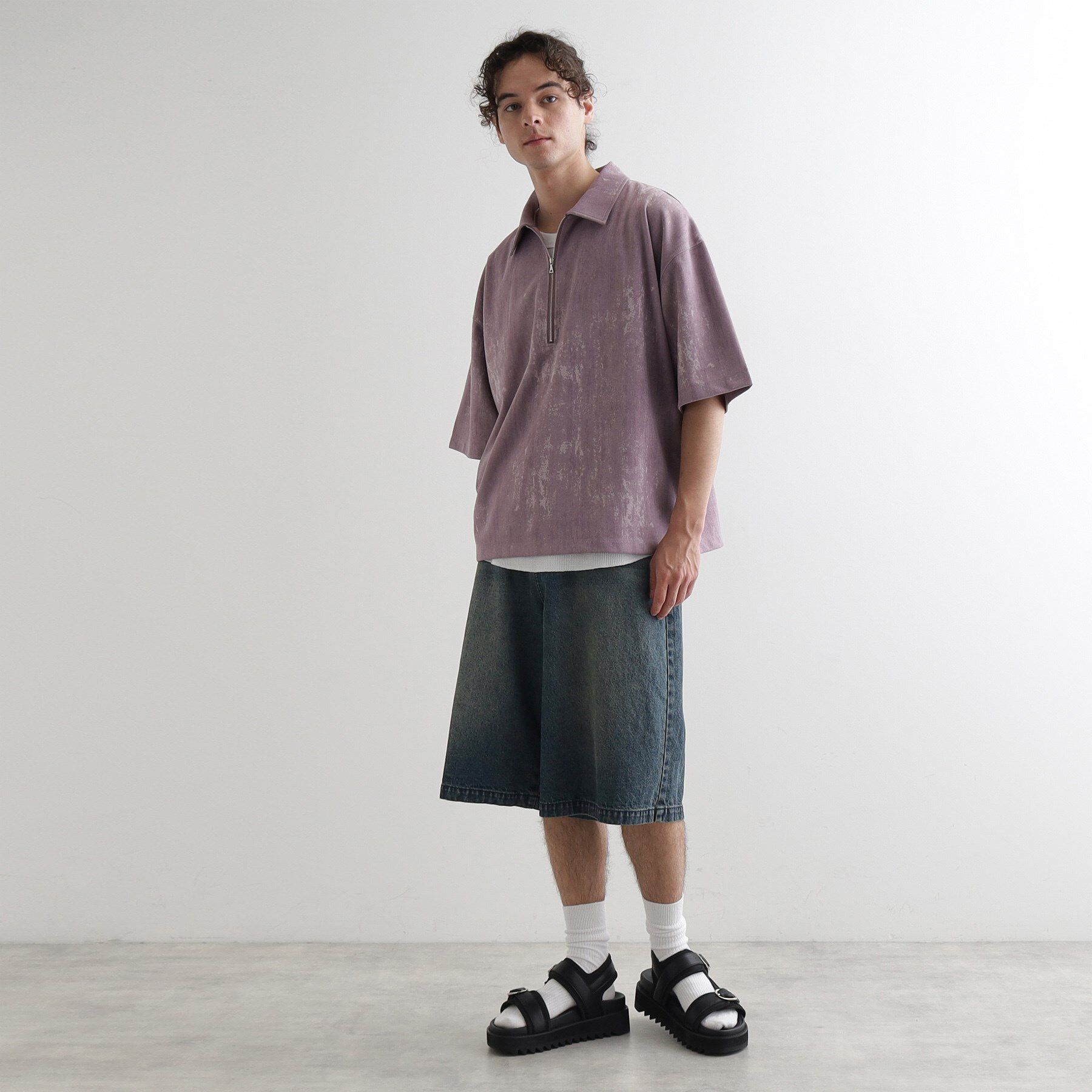 tk.TAKEO KIKUCHI「デニムバギーショーツ」|デニム|