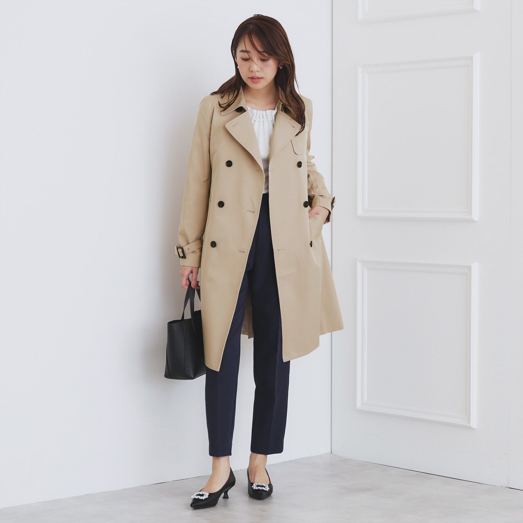 index「《XS-3Lsize》通勤対応/トレンチコート【洗濯機洗い可/撥水/親水性防汚】」|トレンチコート|