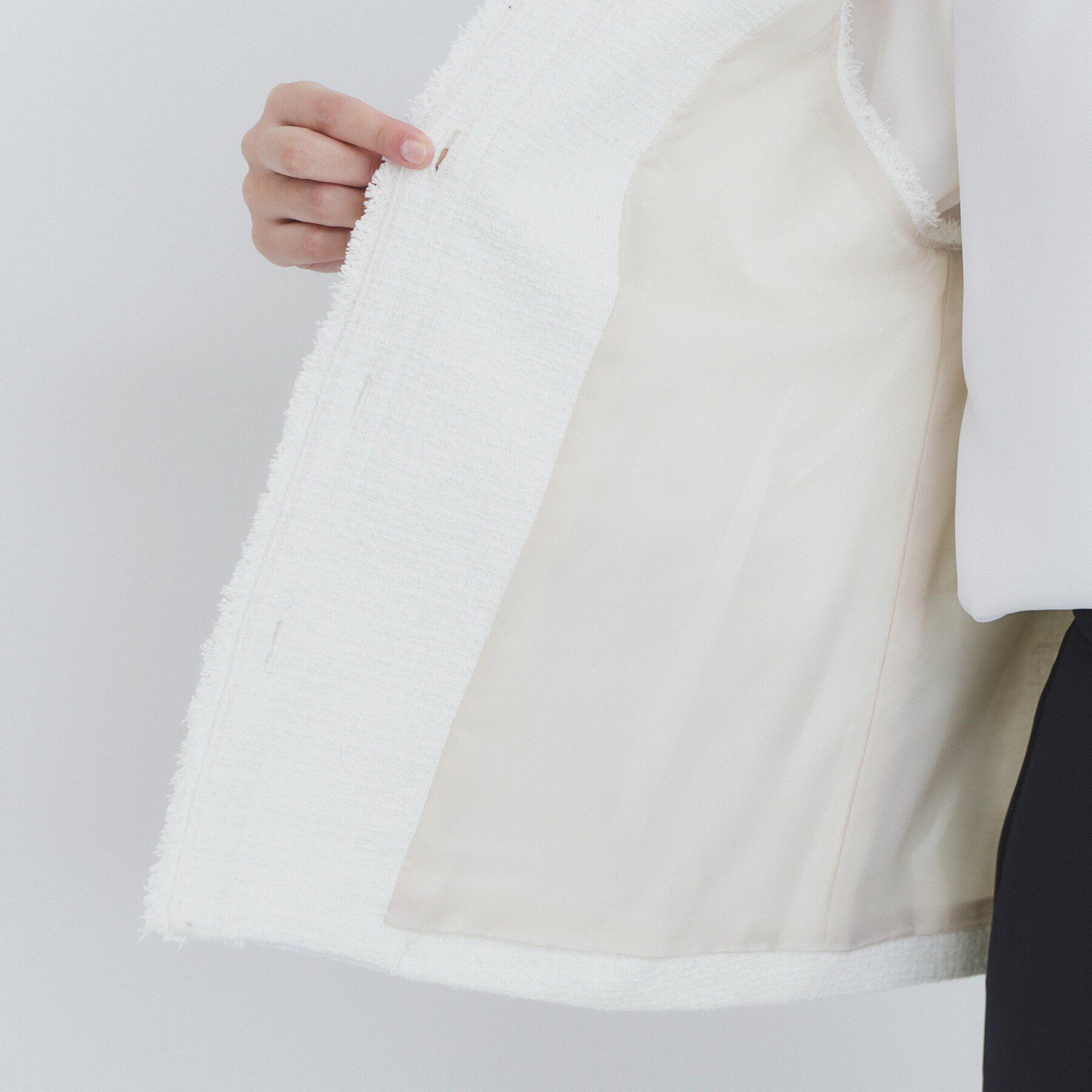 index「《美人百花掲載》ポケット付きツイードジレ/通勤対応【洗える】」|ベスト・ジレ|