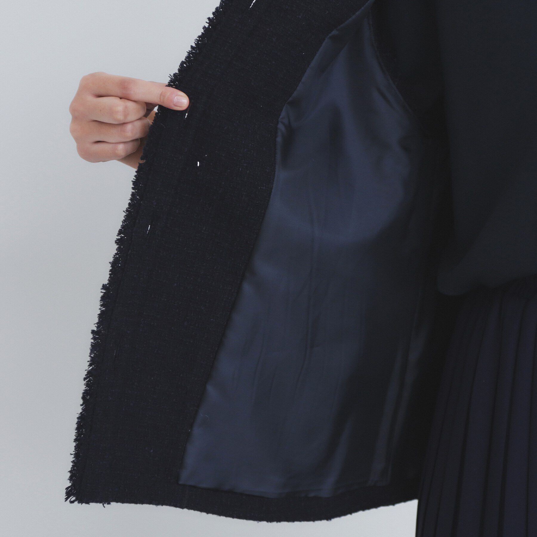 index「《美人百花掲載》ポケット付きツイードジレ/通勤対応【洗える】」|ベスト・ジレ|