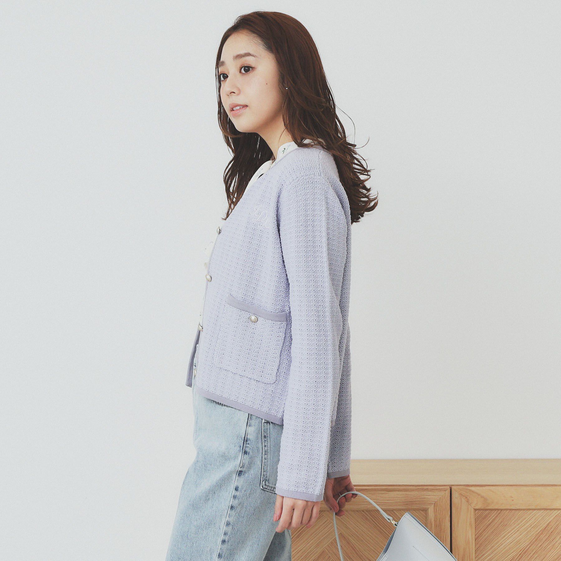 index「コットンカノコカーディガン【洗濯機洗い可】」|カーディガン|