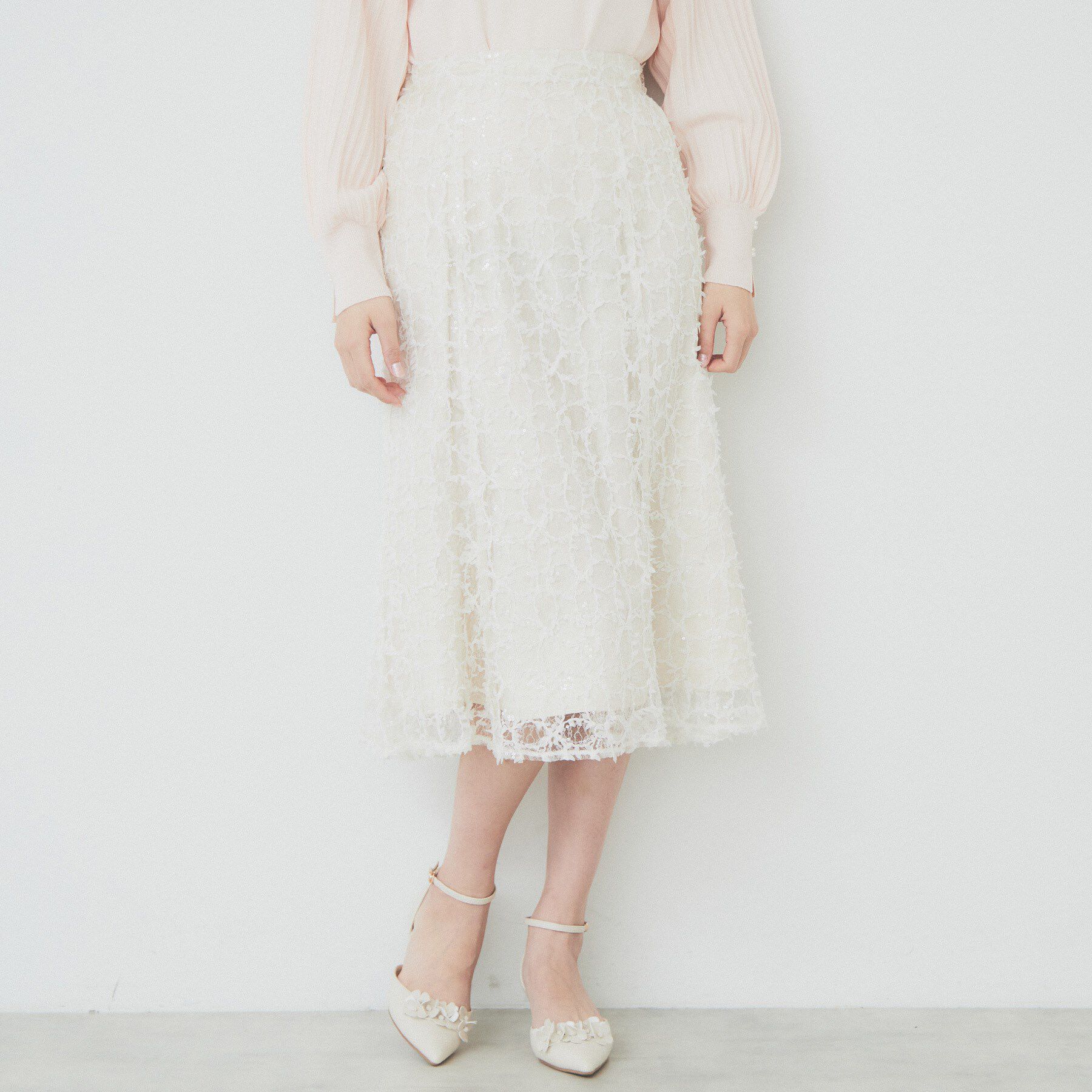 index「フラワーレース刺繍マーメイドスカート【洗濯機洗い可】」|スカート|