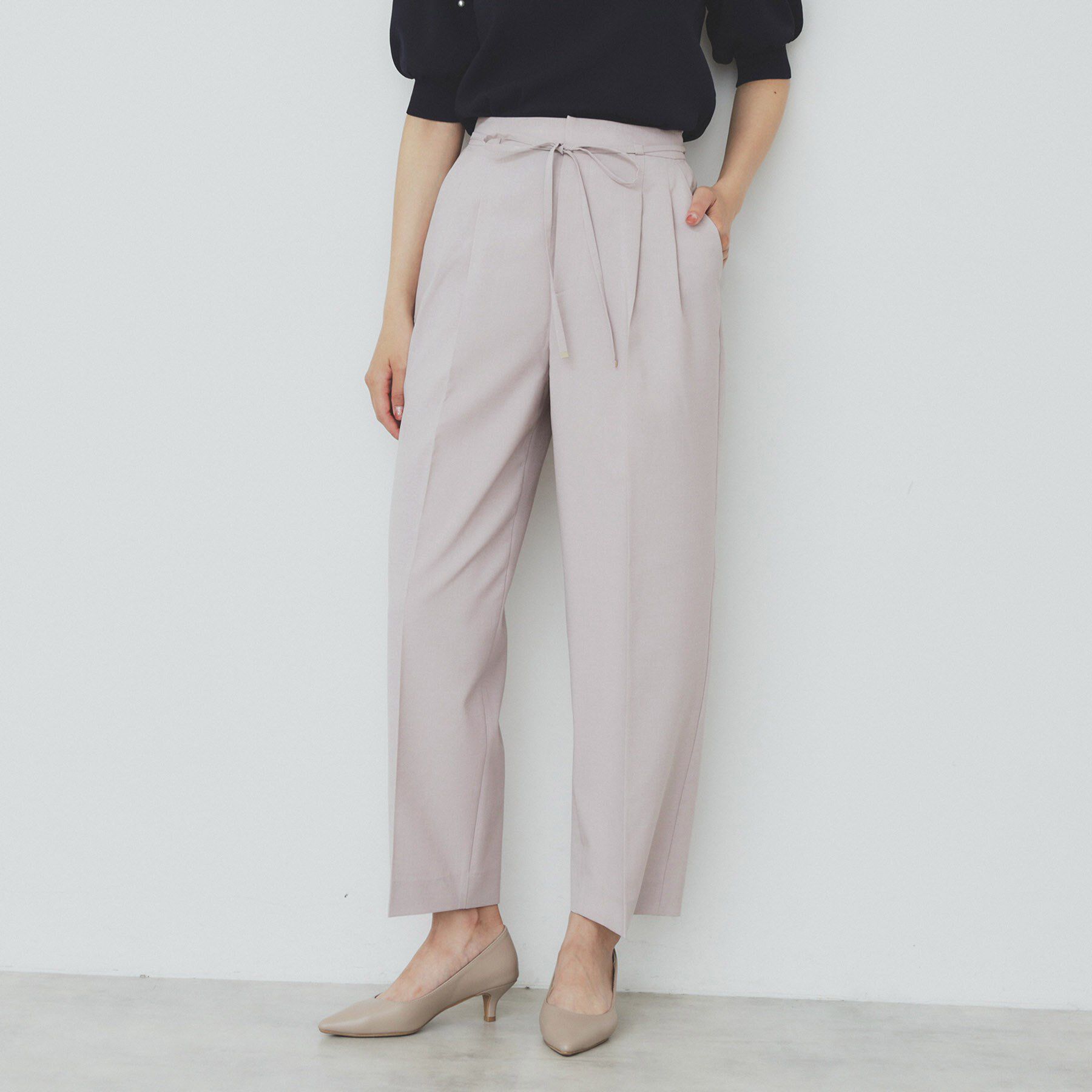 index「ストレッチ2タックワイドパンツ【洗濯機洗い可/接触冷感/吸水速乾】」|その他|ライトベージュ(05