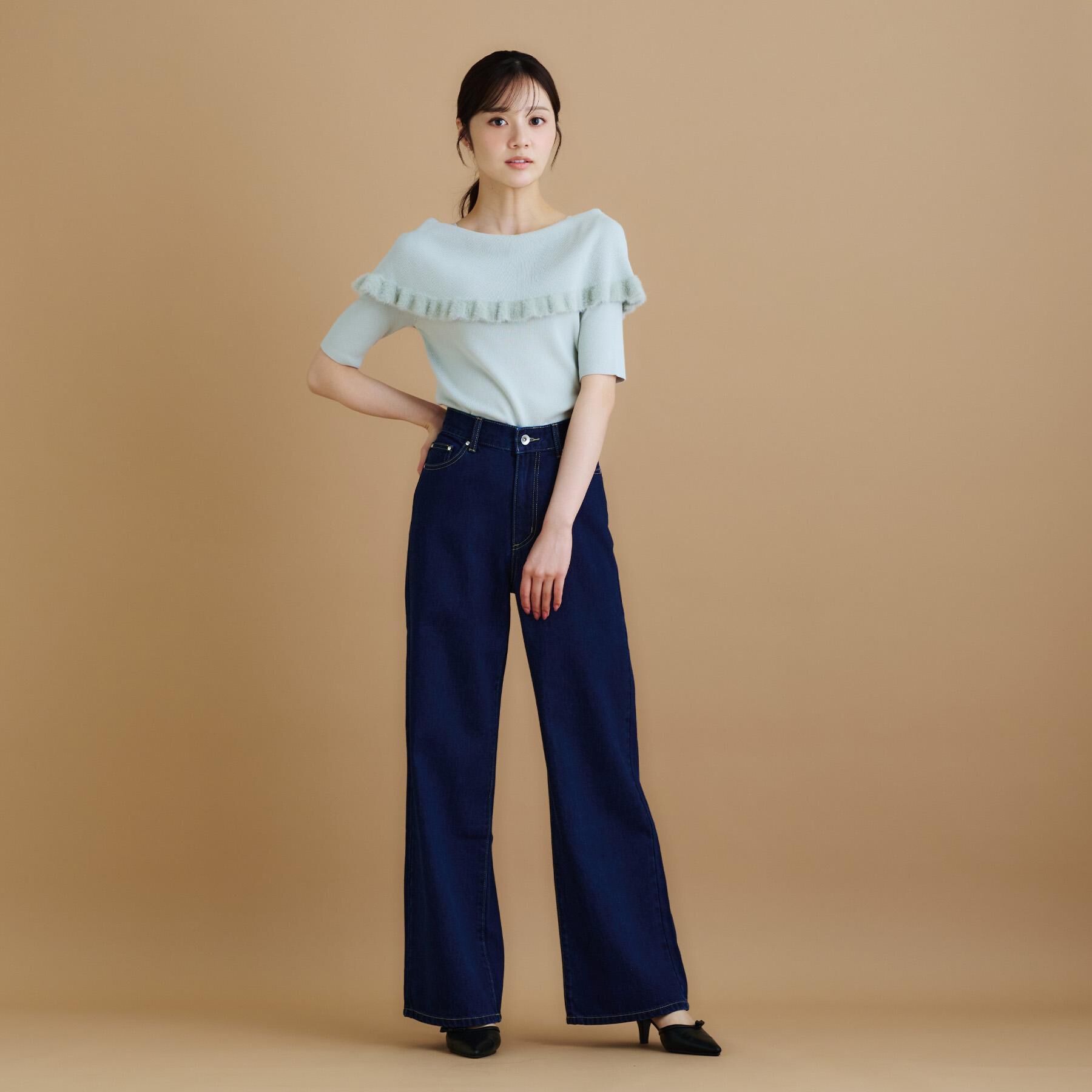 index「《丈が選べる》デニムバギーパンツ【洗濯機洗い可】」|デニム|