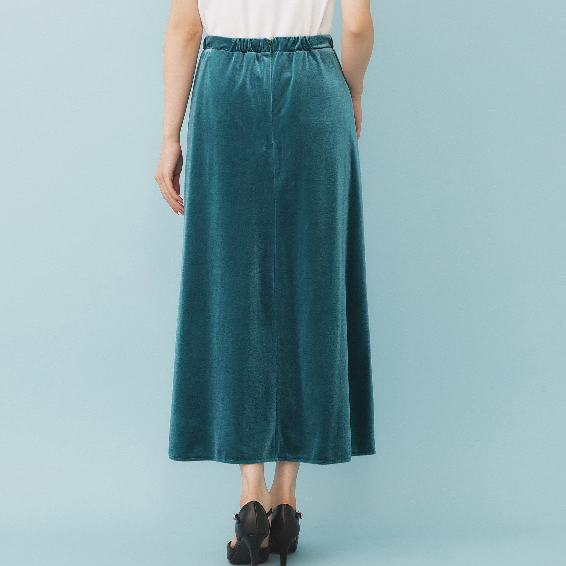 index「ベロアジャージナロースカート【洗濯機洗い可】」|スカート|