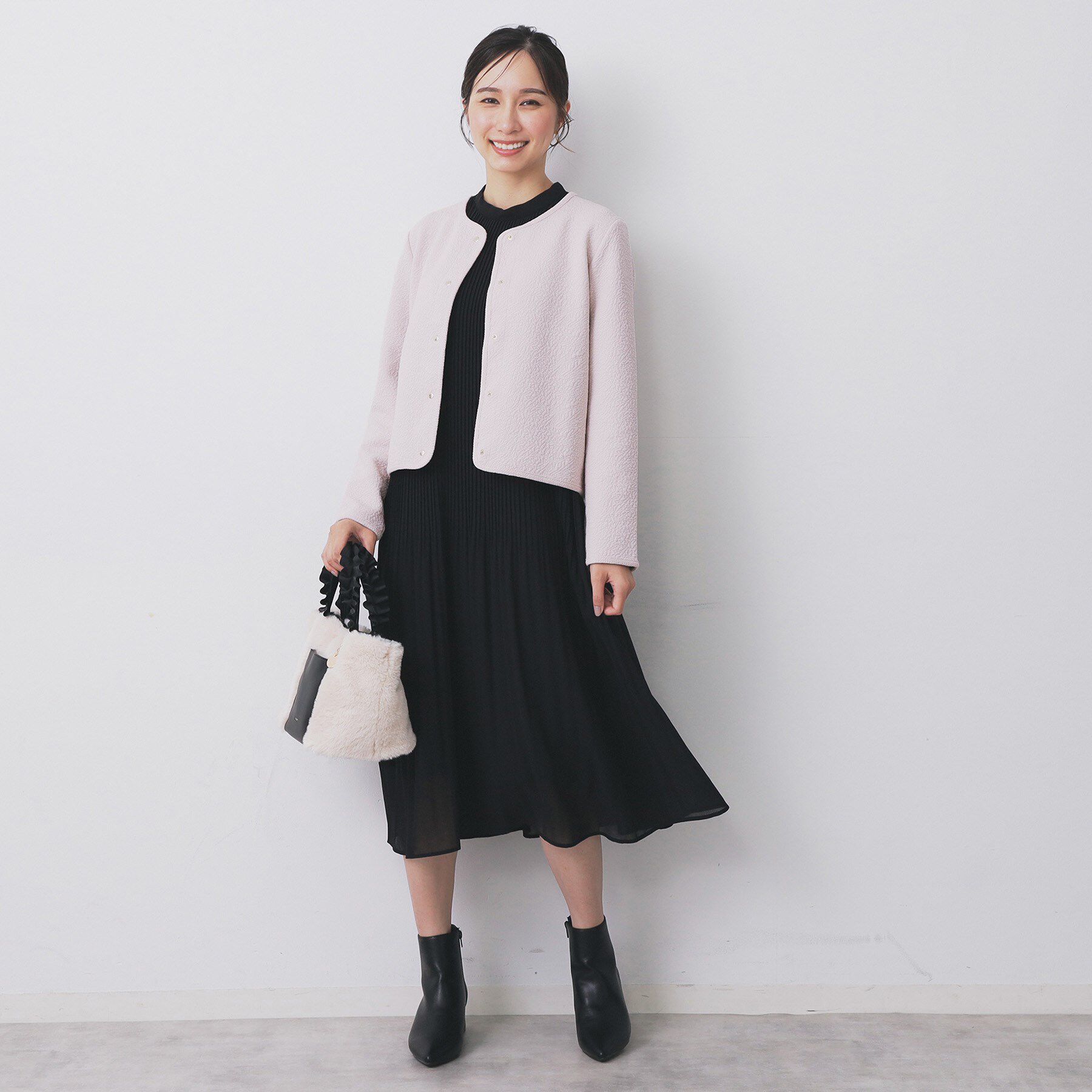 index「ストレッチノーカラーブルゾン【洗濯機OK】」|ブルゾン・スタジャン|