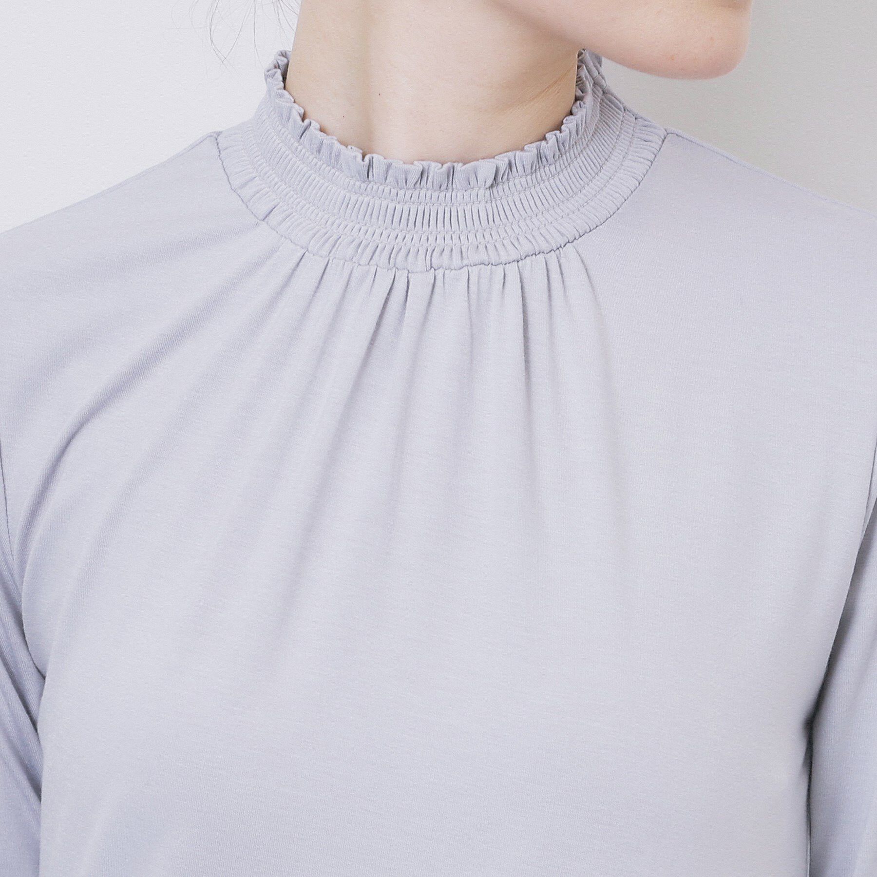 index「シャーリングデザイントップス【洗濯機OK/吸湿発熱】」|Tシャツ・カットソー|