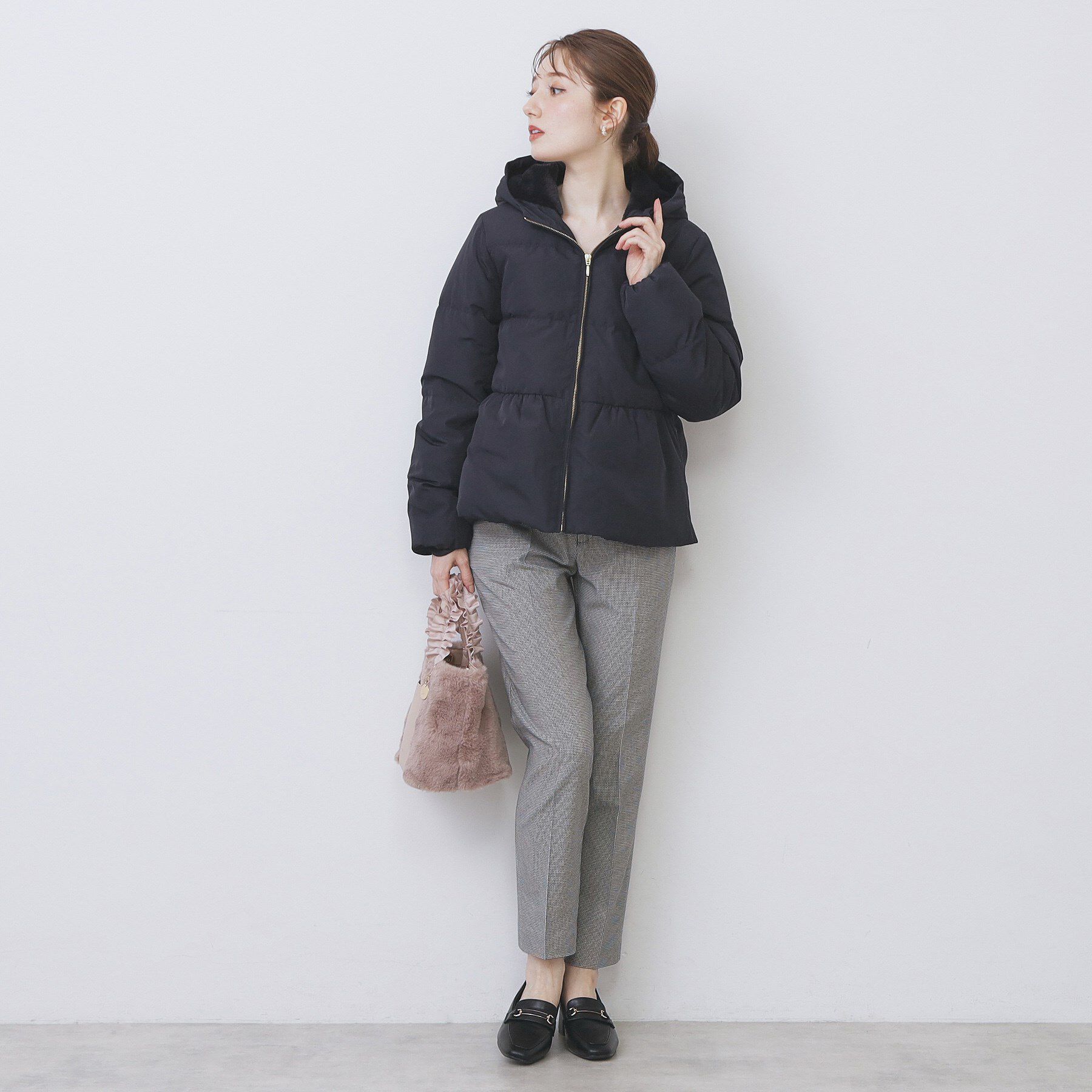 index「KAWADAダウンペプラムショートコート【撥水/洗濯機OK/静電気防止裏地】」|ダウン|