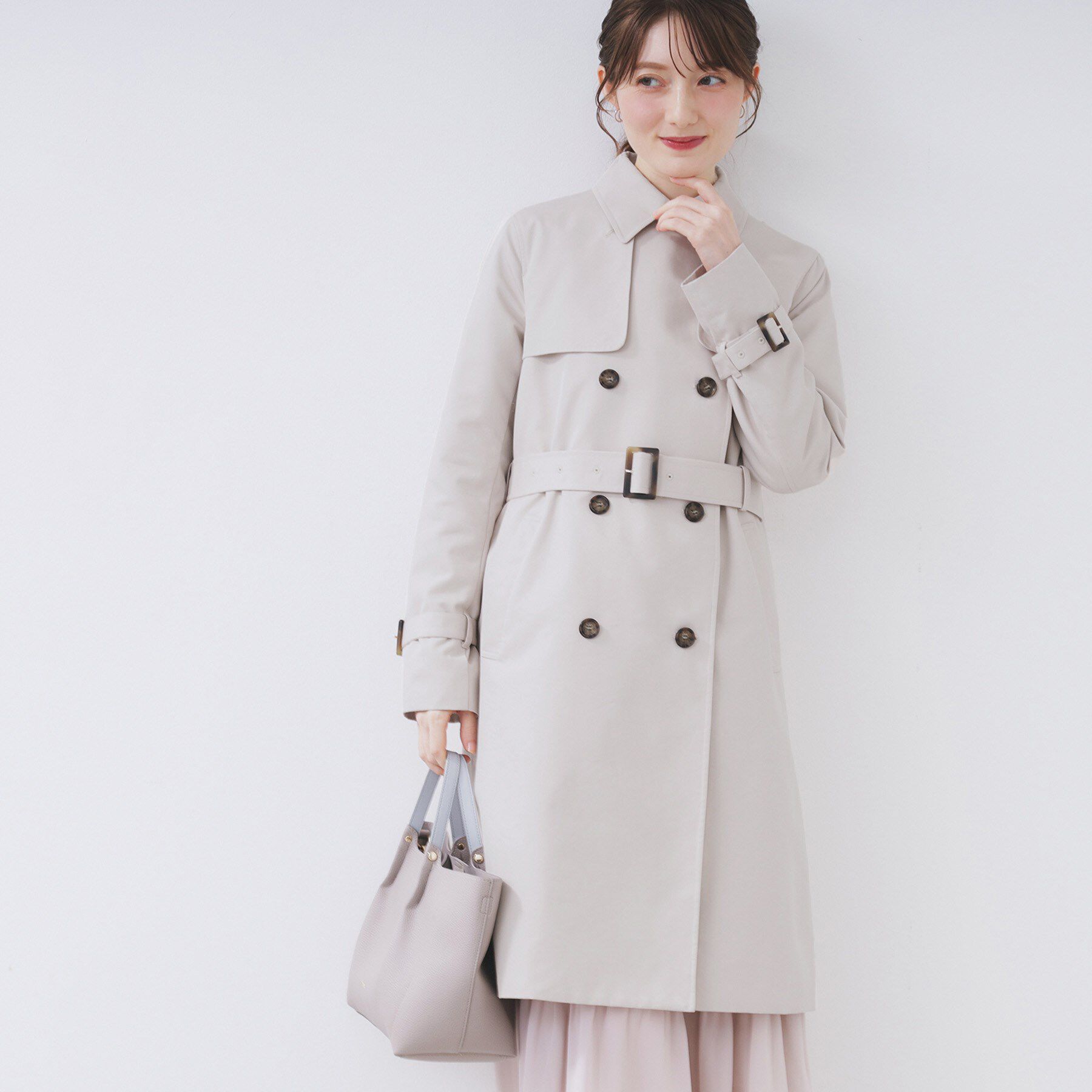 index「撥水トレンチコート【洗濯機OK/花粉対応】《XS～3L》」|トレンチコート|