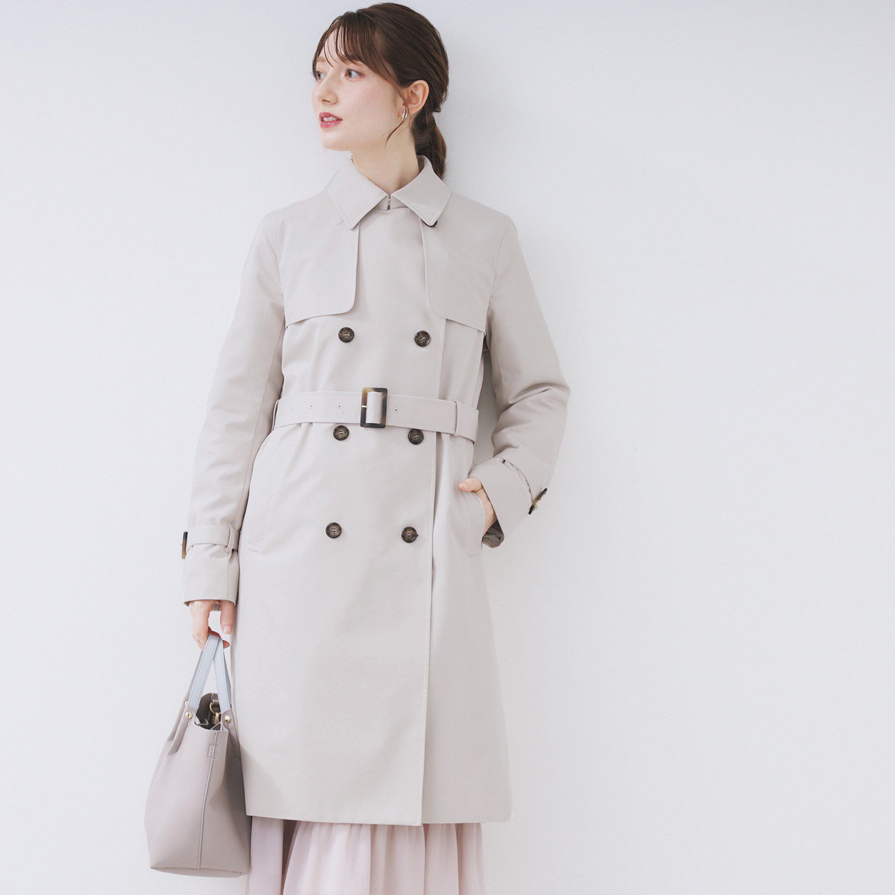 index「撥水トレンチコート【洗濯機OK/花粉対応】《XS～3L》」|トレンチコート|
