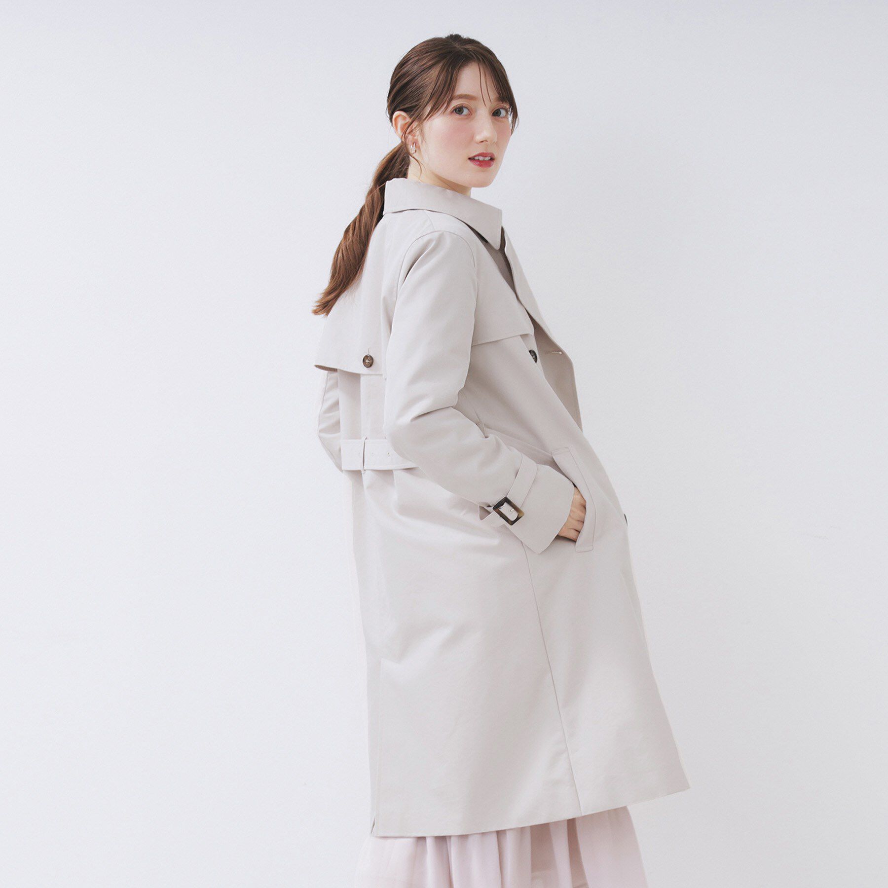 index「撥水トレンチコート【洗濯機OK/花粉対応】《XS～3L》」|トレンチコート|