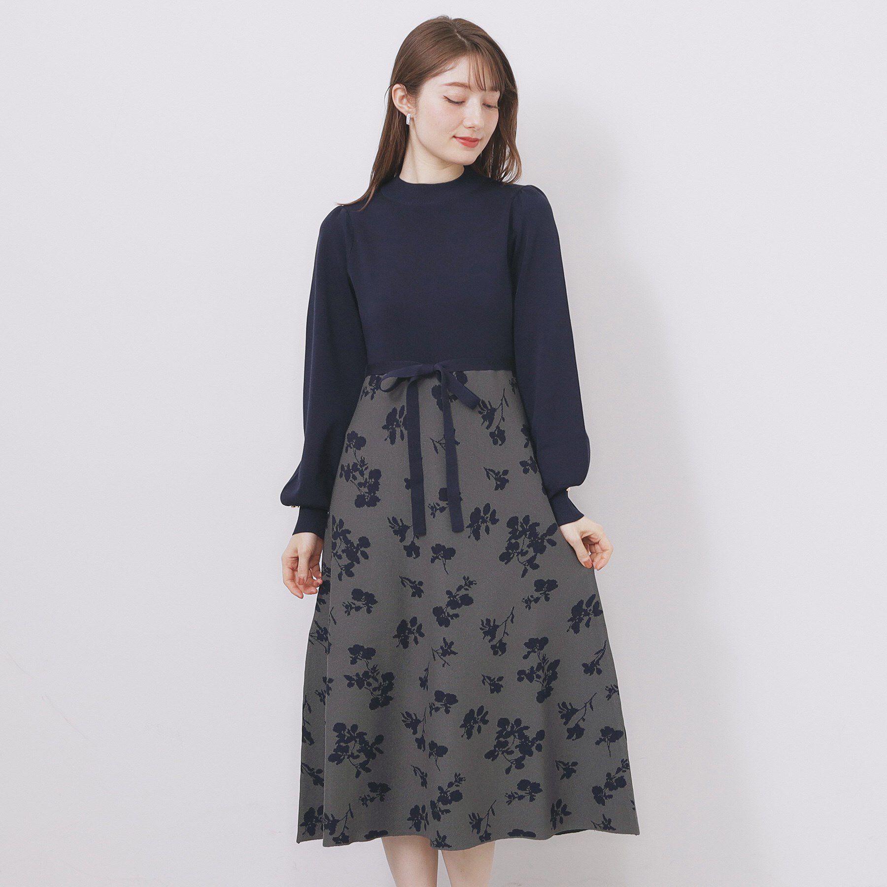 index「ハイネックニットワンピース【洗濯機OK/抗ピル】」|ワンピース|