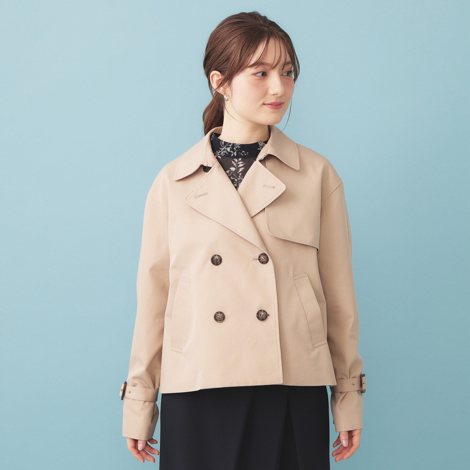 index「キャンディスリーブショートトレンチコート【洗濯機OK/撥水/防花粉】《5col》」|トレンチコート|