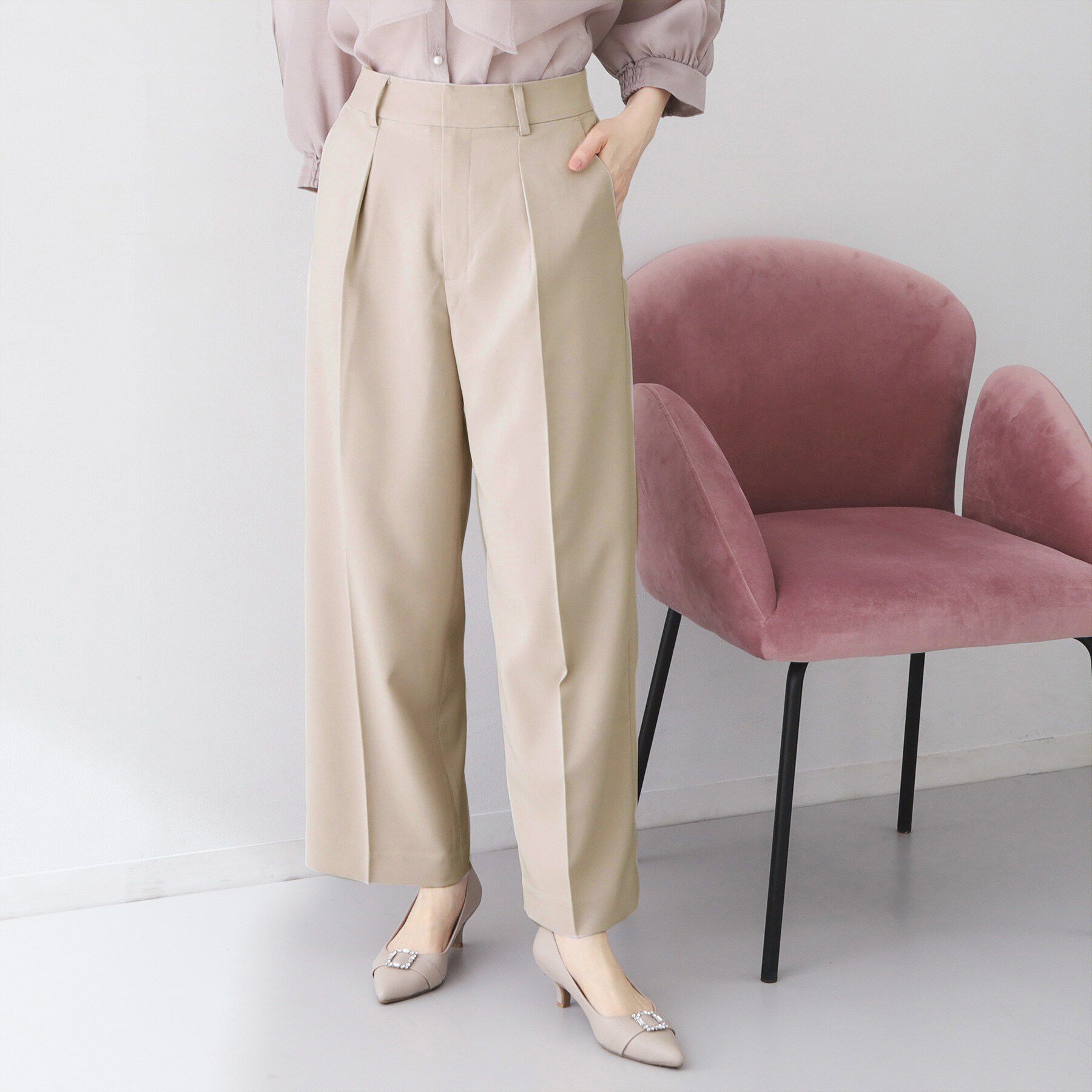 index「ストレッチワイドストレートパンツ/セットアップ対応【洗濯機OK/吸水速乾】」|その他|