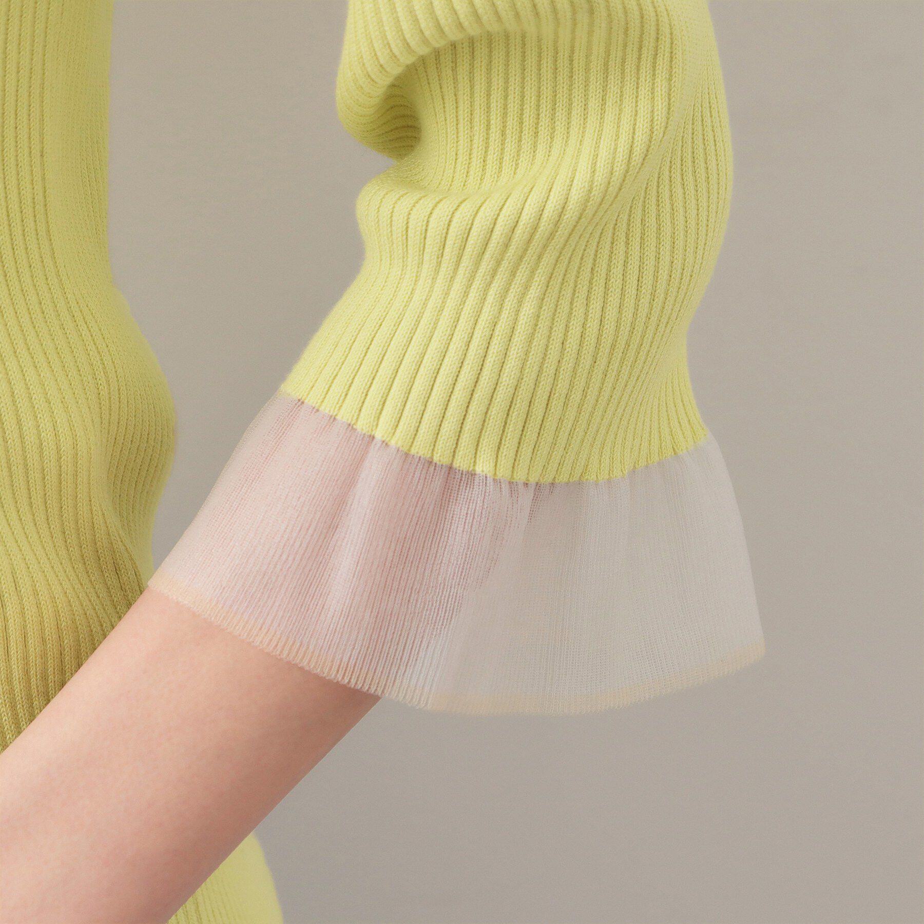 index「UVケア リブシアーフレアスリーブニット【洗える】」|ニット・セーター|