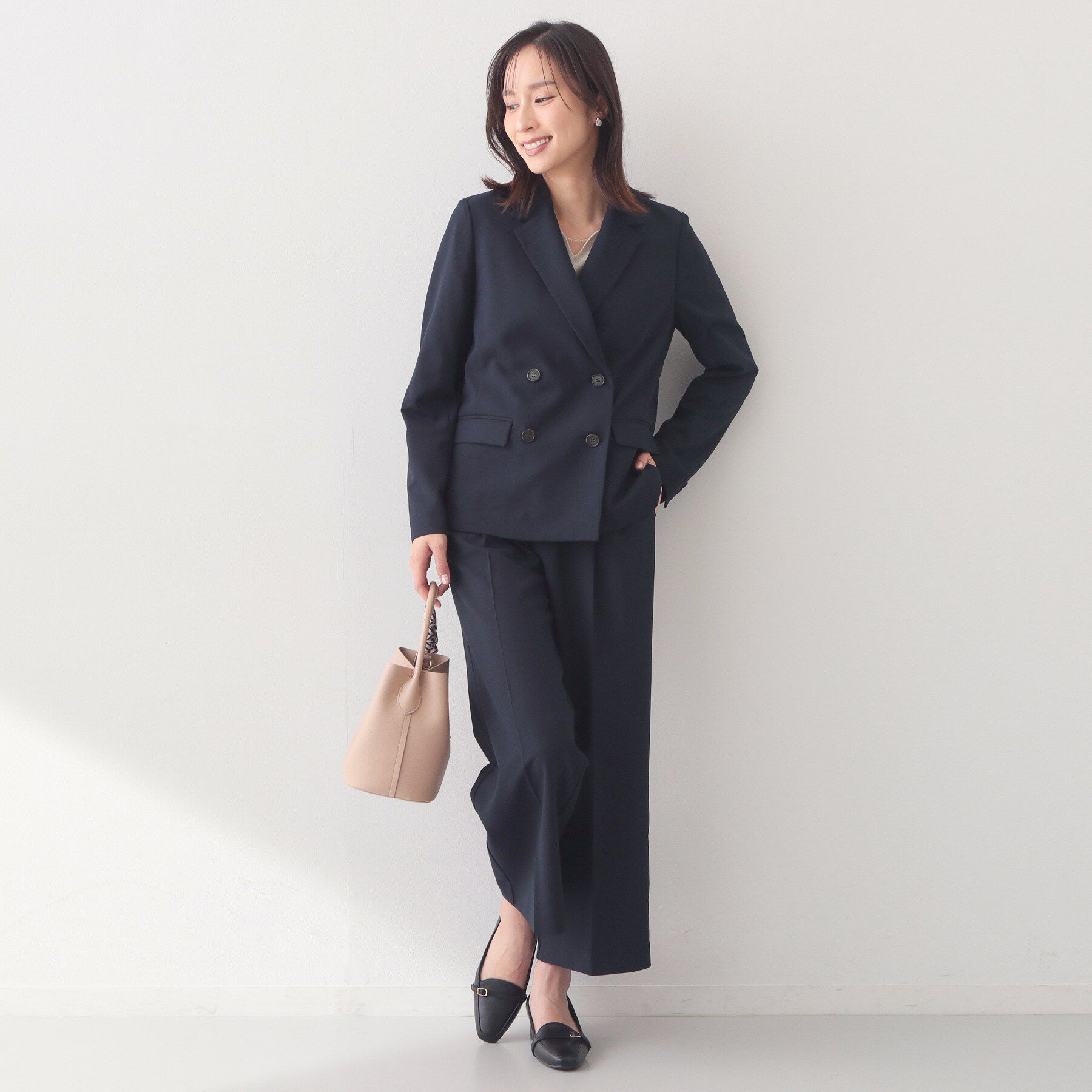 index「ダブルブレストジャケット/セットアップ対応可【洗える/接触冷感/吸水速乾/防シワ/ストレッチ】」|テーラードジャケット|