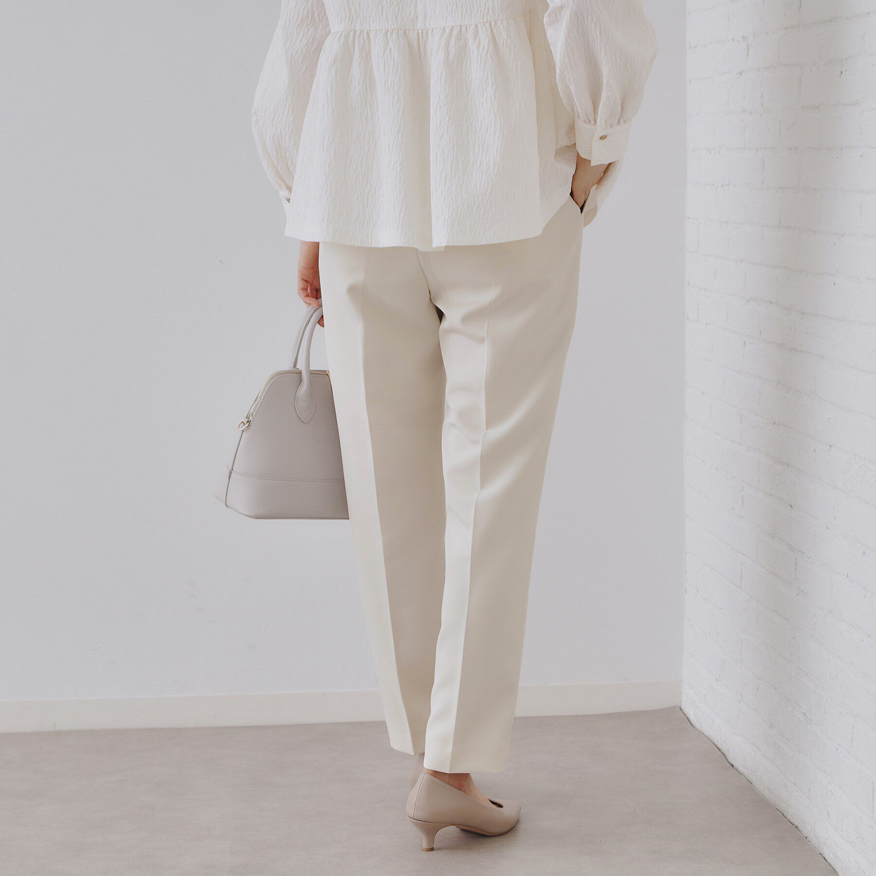 OPAQUE.CLIP「《通勤/セットアップ対応》テーパードパンツ/ダブルクロス【洗濯機洗い可】」|その他|