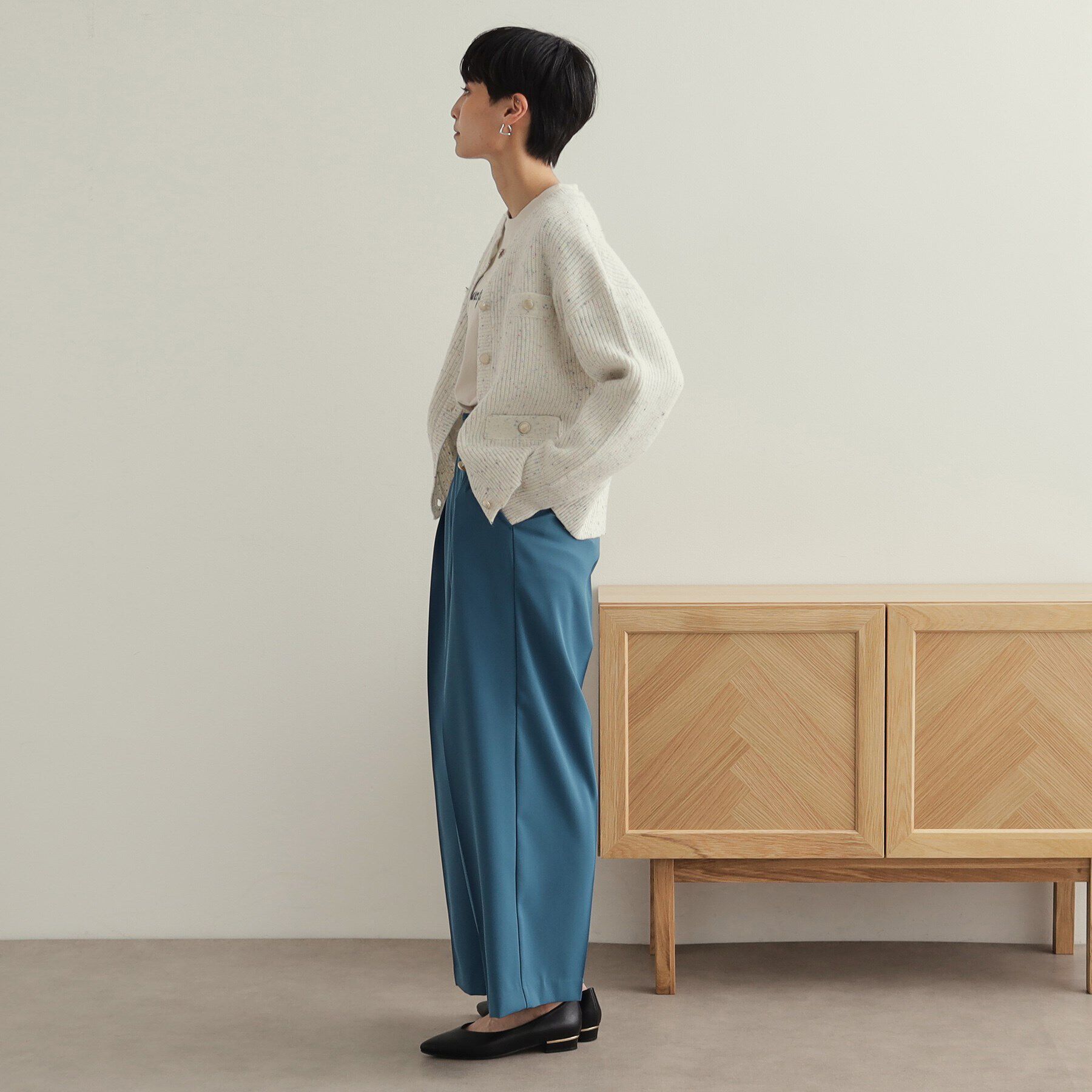 OPAQUE.CLIP「カラーネップニットカーディガン【洗濯機洗い可】」|カーディガン|