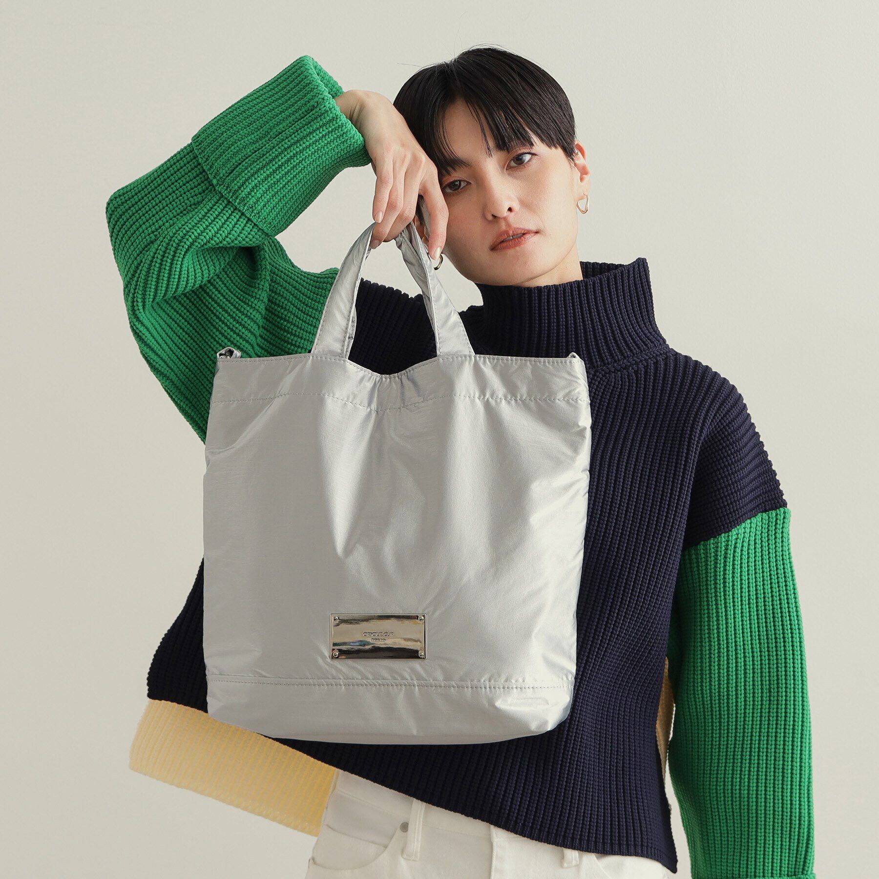 OPAQUE.CLIP「【2WAY/A4サイズ対応】メタルプレートトートバッグ」|トートバッグ|