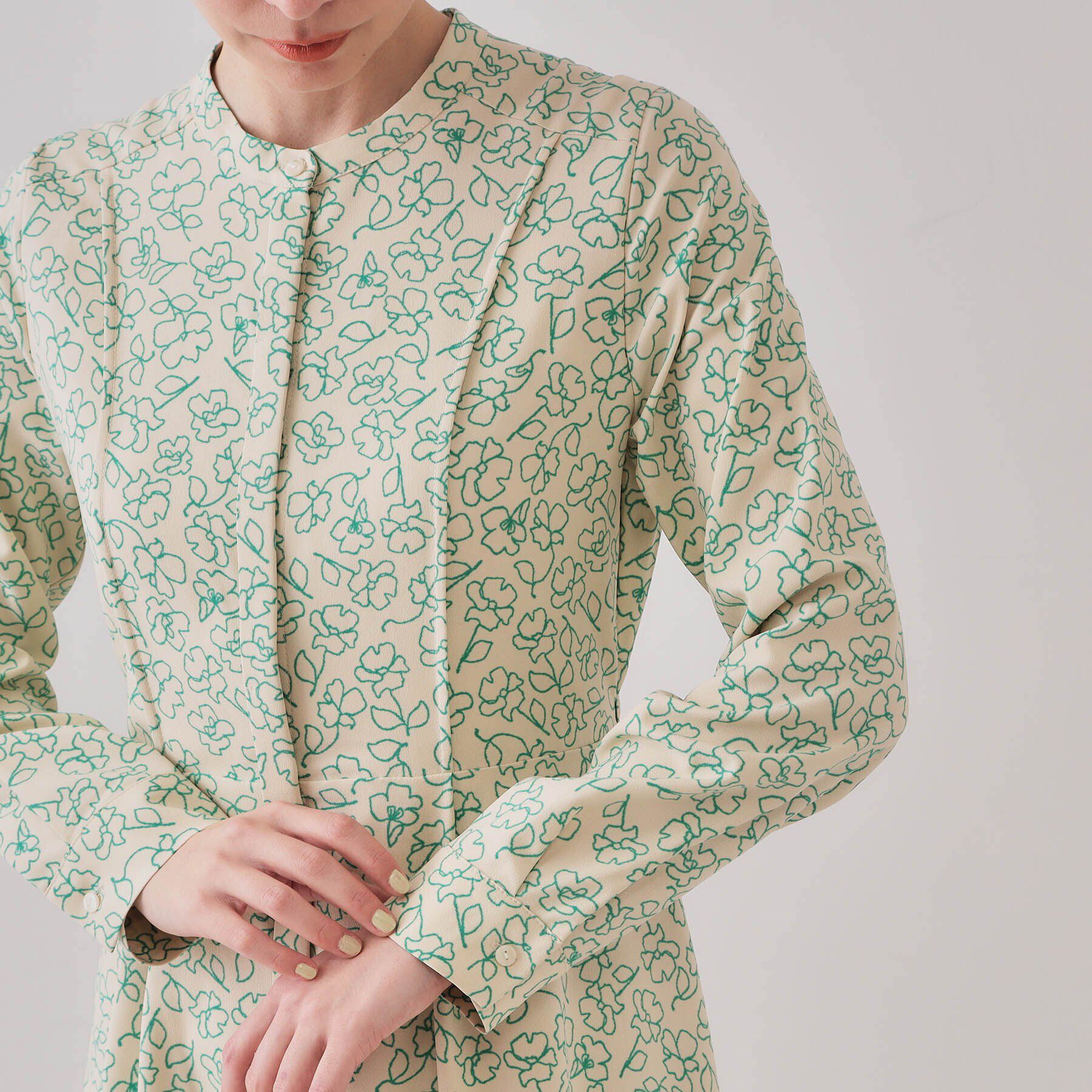 OPAQUE.CLIP「フラワープリントワンピース【洗濯機洗い可】」|ワンピース|