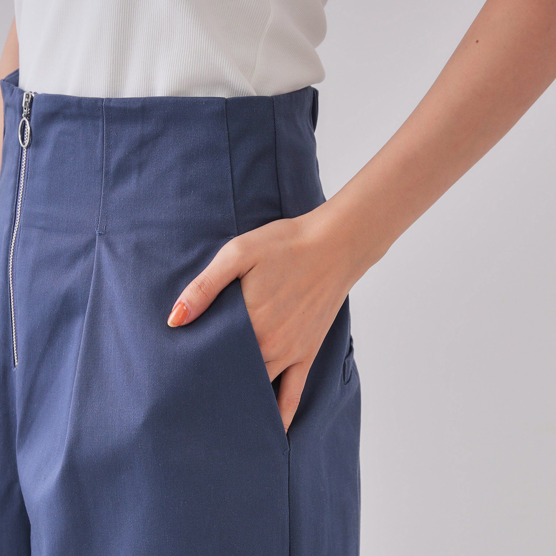 OPAQUE.CLIP「ハイウエストフロントZIPワイドパンツ【洗濯機洗い可】」|その他|