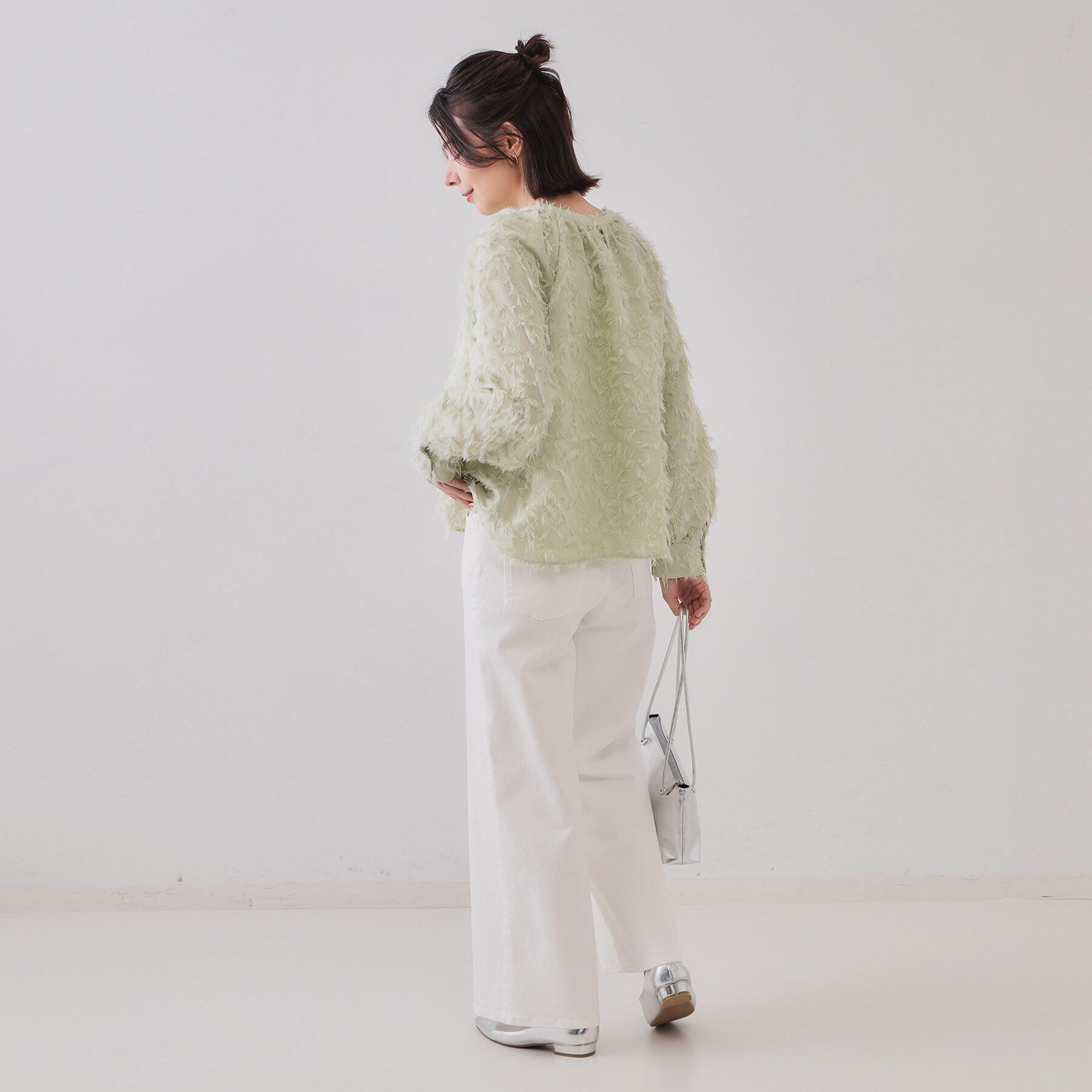 OPAQUE.CLIP「《VERY掲載》フリンジジャカードブラウス【洗濯機洗い可】」|シャツ・ブラウス|