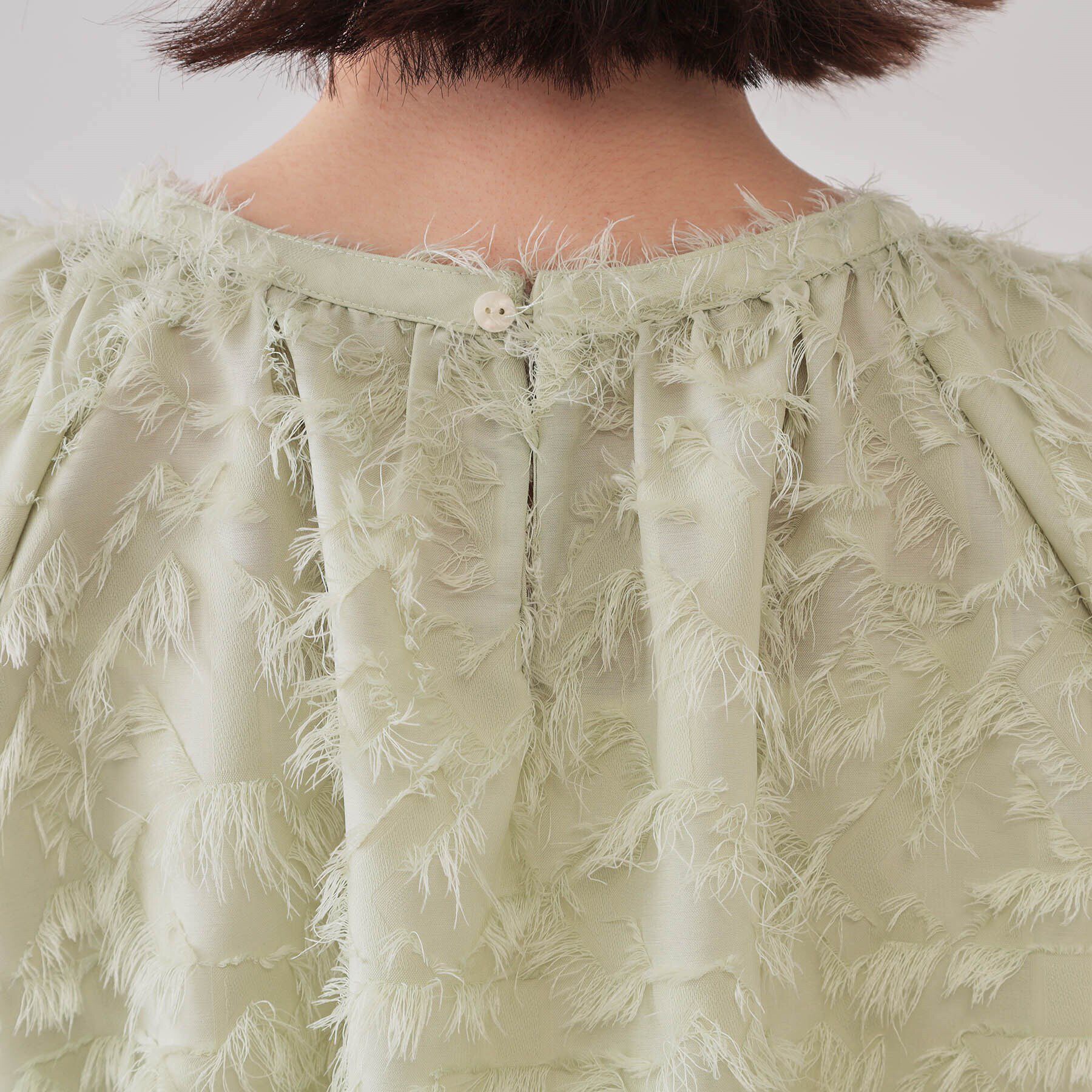 OPAQUE.CLIP「《VERY掲載》フリンジジャカードブラウス【洗濯機洗い可】」|シャツ・ブラウス|