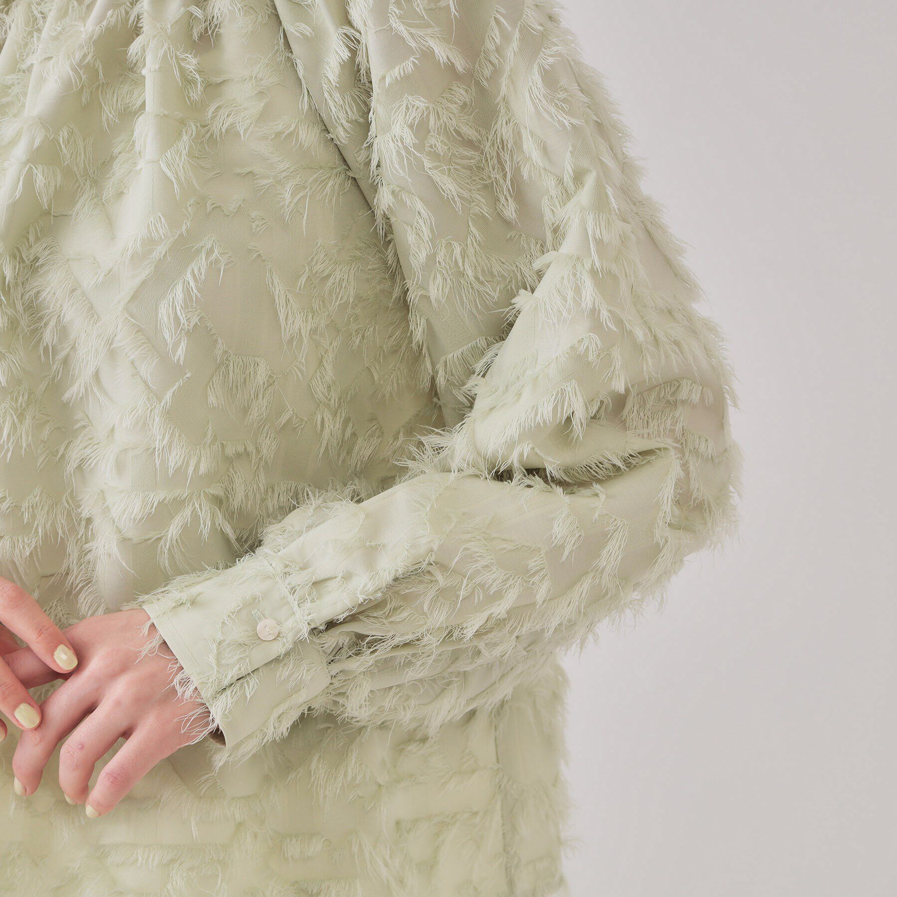 OPAQUE.CLIP「《VERY掲載》フリンジジャカードブラウス【洗濯機洗い可】」|シャツ・ブラウス|