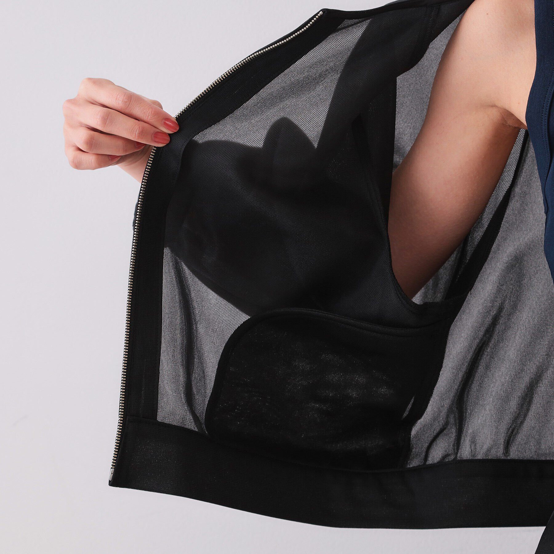 OPAQUE.CLIP「スポンディッシュシアーノーカラーブルゾン【洗濯機洗い可】」|ブルゾン・スタジャン|