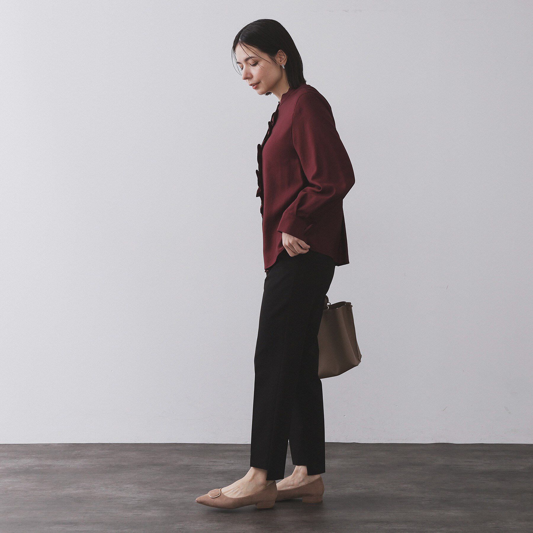 OPAQUE.CLIP「ステップヘムテーパードパンツ/セットアップ対応可【洗濯機洗い可】」|その他|