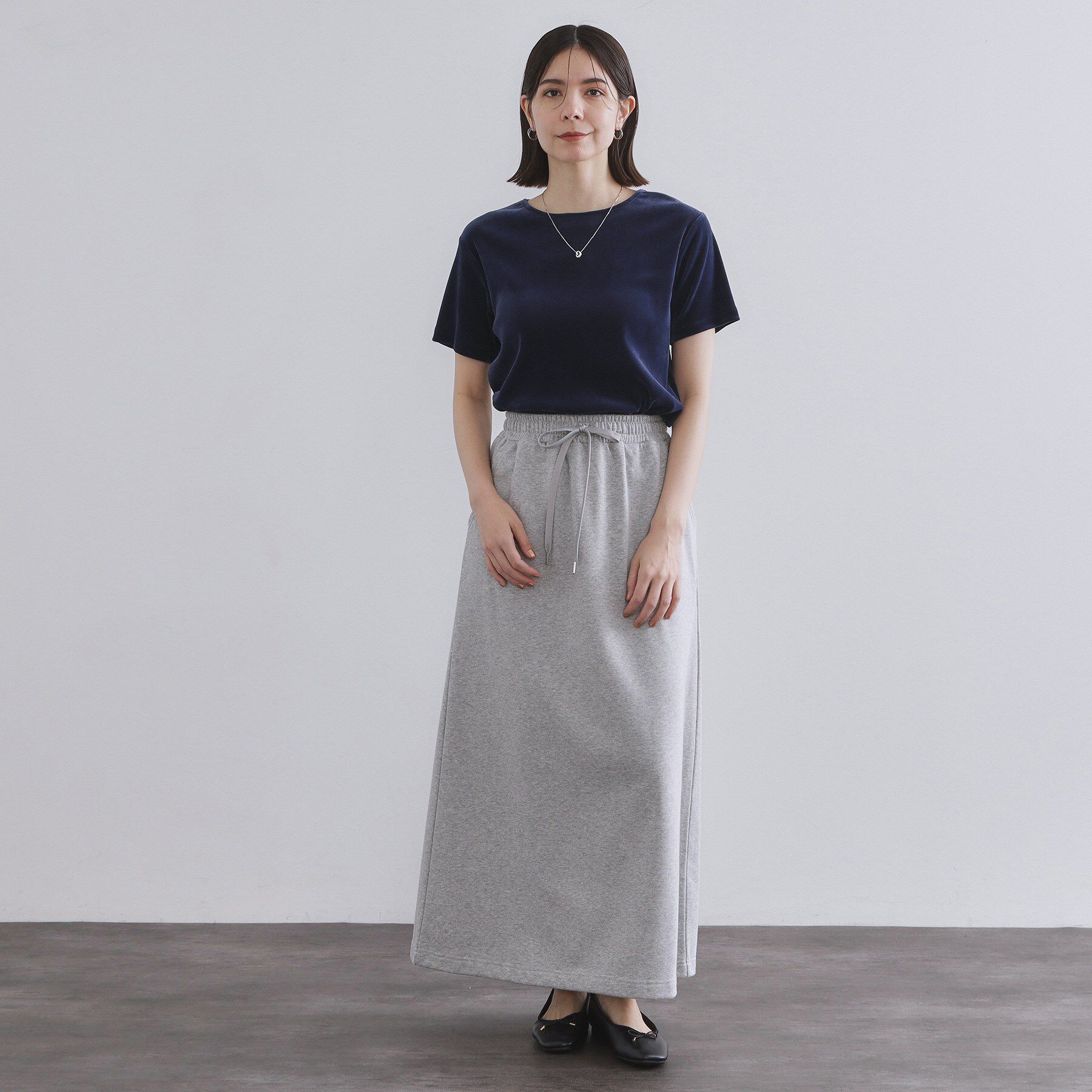 OPAQUE.CLIP「フロッキーチュールTシャツ【洗濯機洗い可】」|Tシャツ・カットソー|