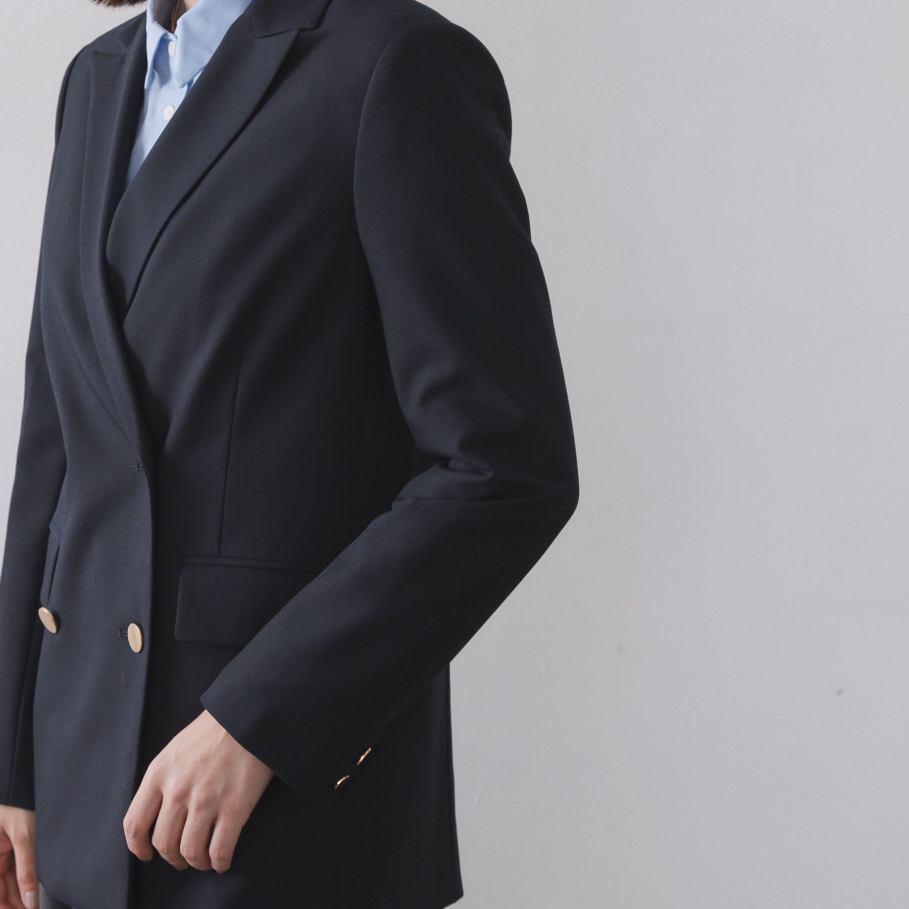 OPAQUE.CLIP「金ボタンダブルブレストテーラードジャケット【洗える】」|テーラードジャケット|