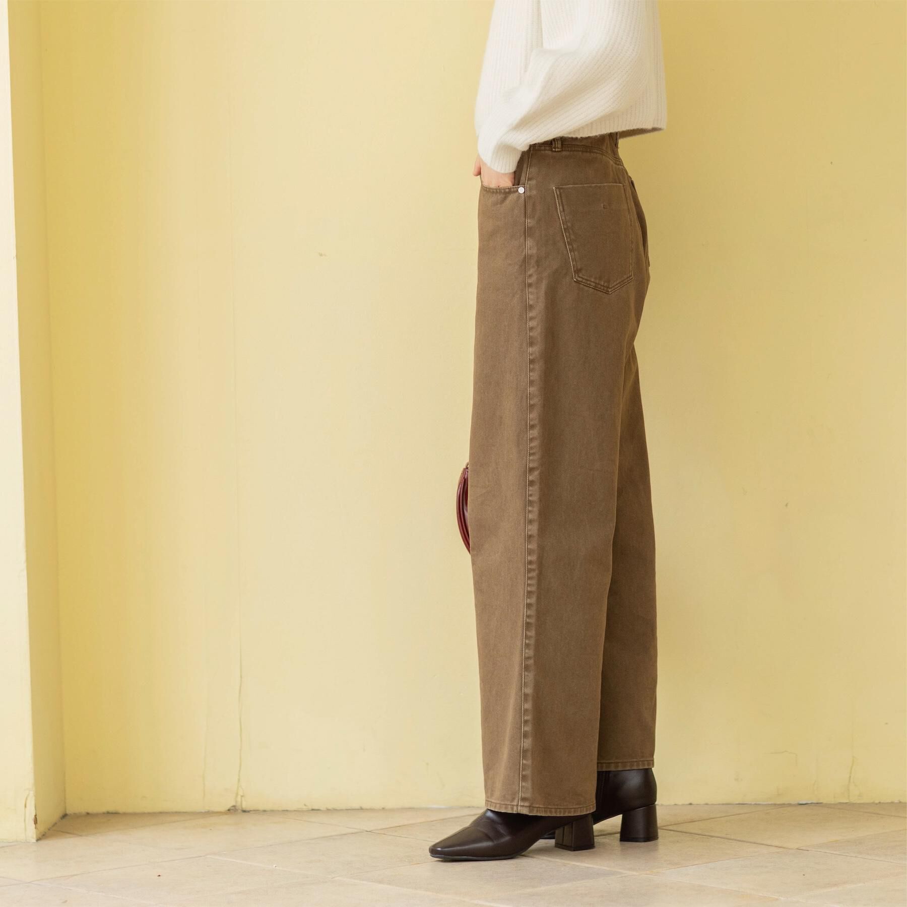 OPAQUE.CLIP「ヴィンテージカラーワイドストレートパンツ【洗濯機OK】」|その他|