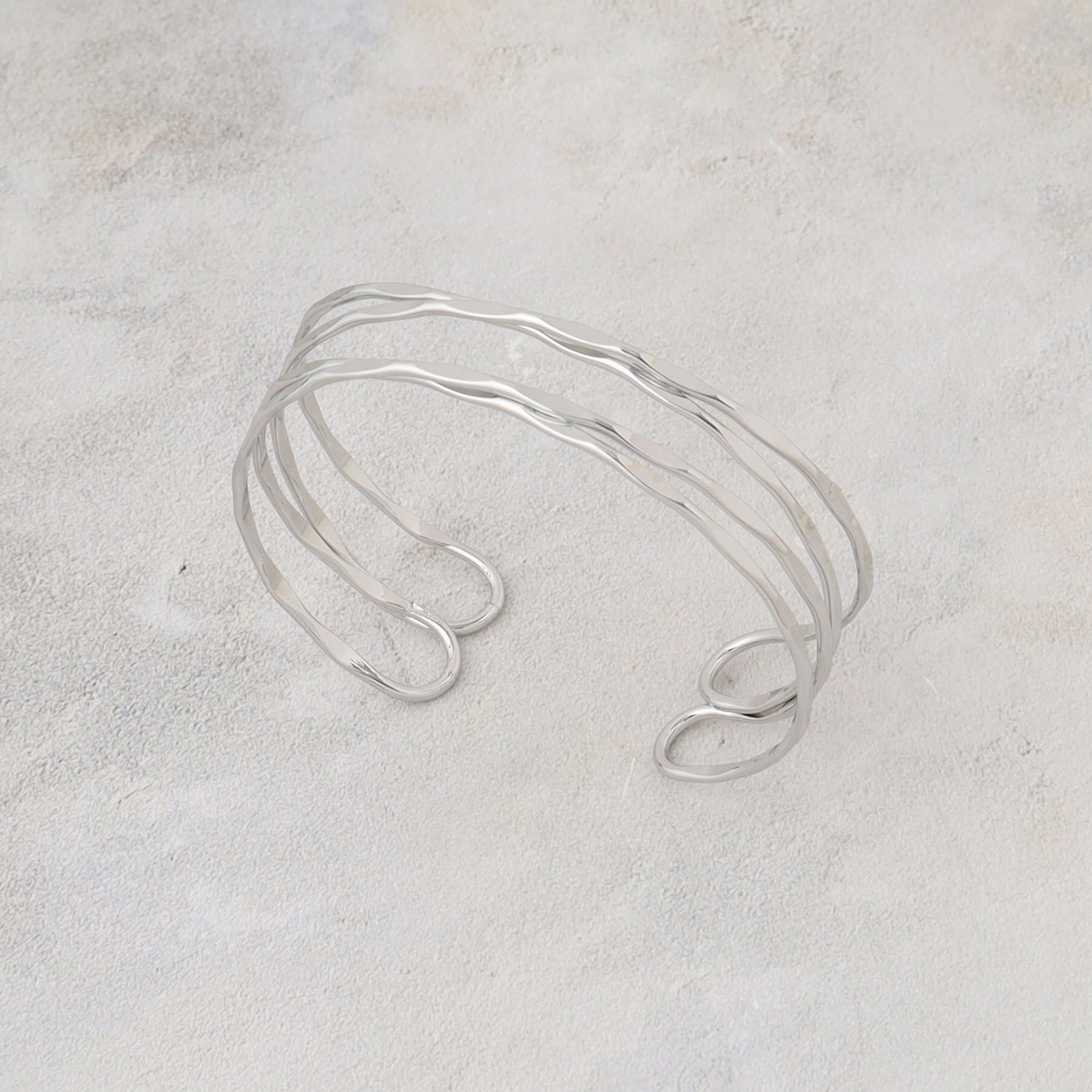 OPAQUE.CLIP「クロスメタルバングル」|ブレスレット・バングル|シルバー(006)