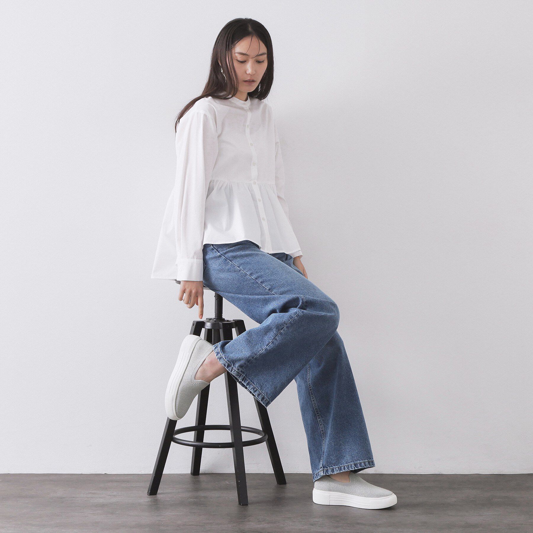 OPAQUE.CLIP「【軽量】ニットスリッポン」|パンプス|