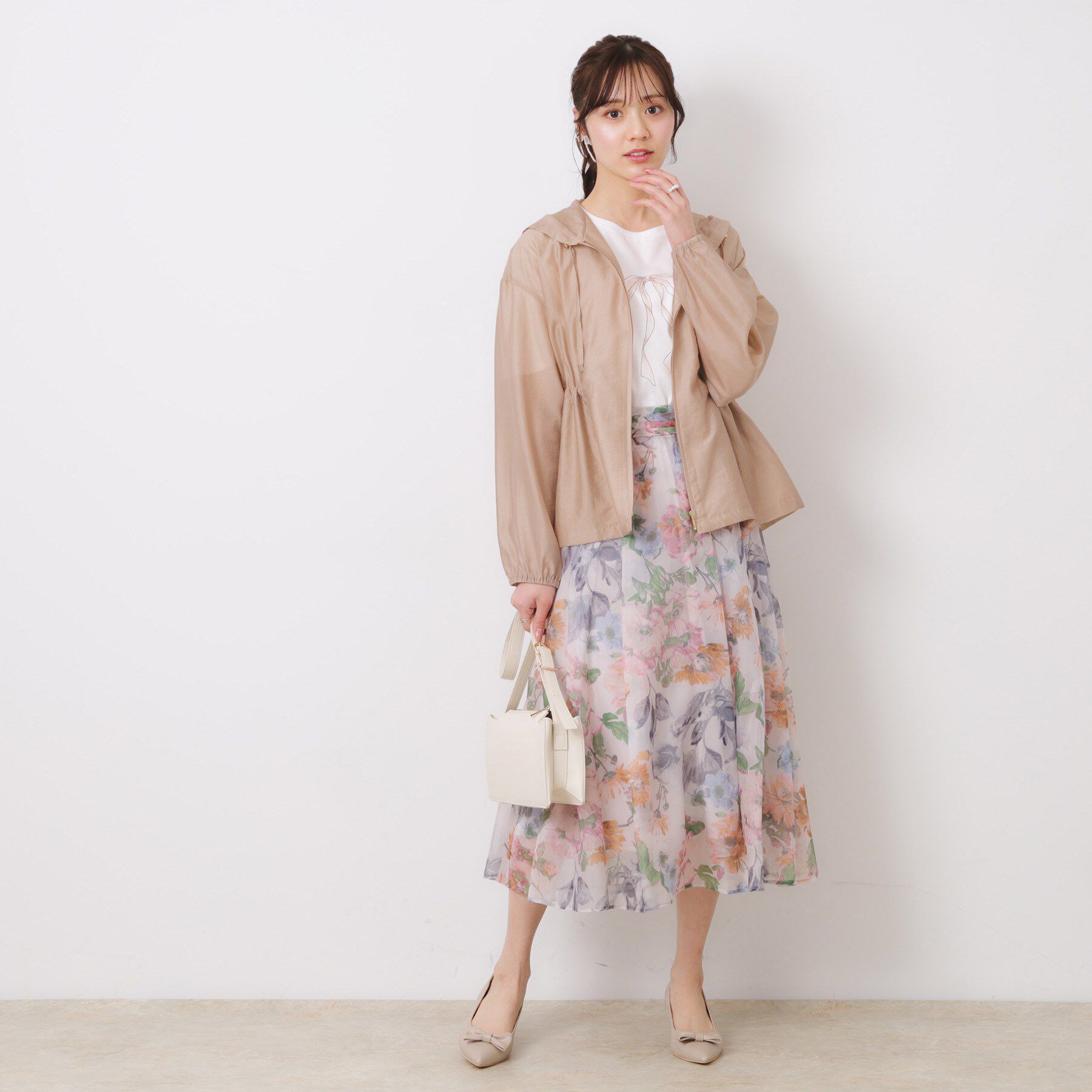 Couture broach「【オシャレな透け感・ペプラム】愛されシアーマンパ」|ブルゾン・スタジャン|