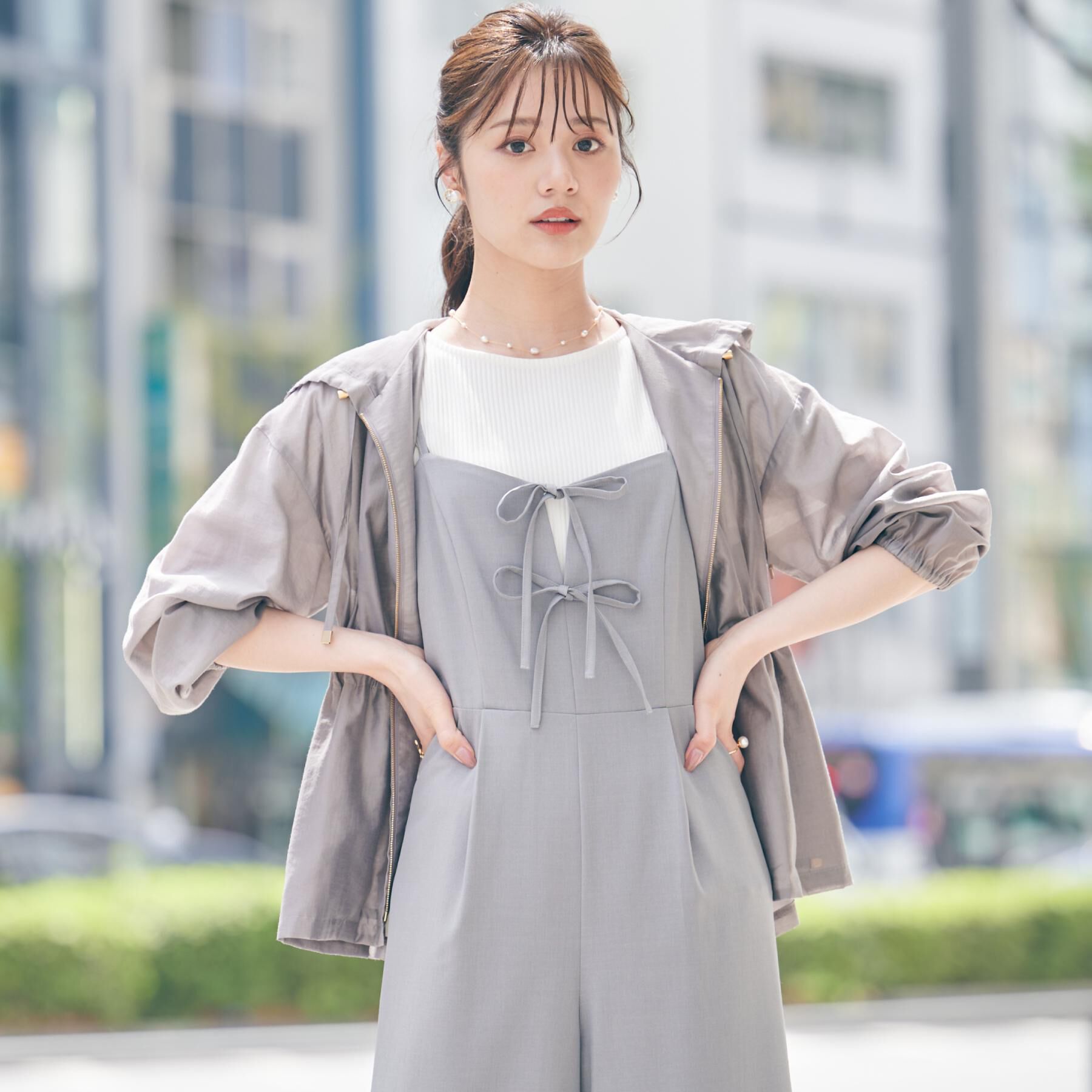 Couture broach「【オシャレな透け感・ペプラム】愛されシアーマンパ」|ブルゾン・スタジャン|