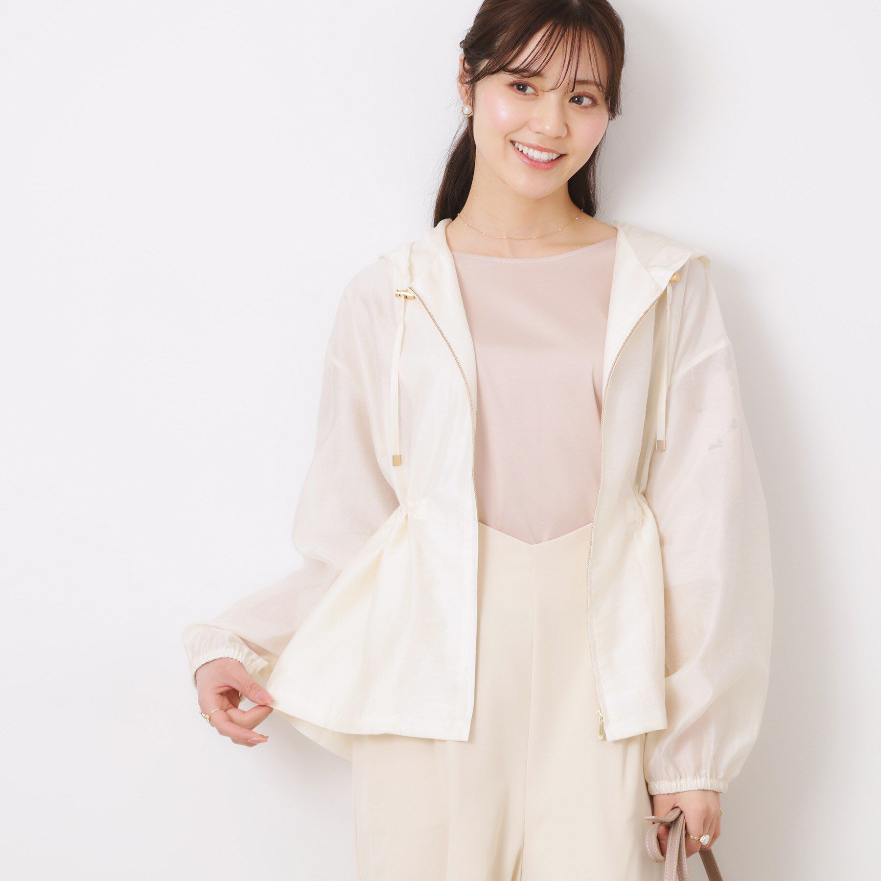 Couture broach「【オシャレな透け感・ペプラム】愛されシアーマンパ」|ブルゾン・スタジャン|