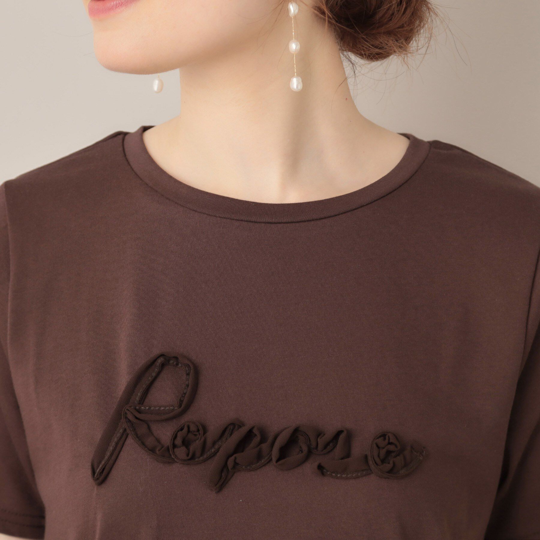 Couture broach「テープ刺繍ロゴT」|Tシャツ・カットソー|