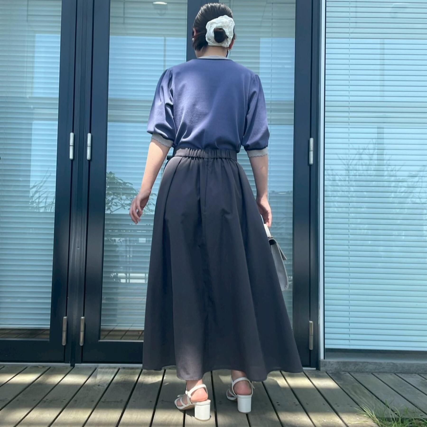 Couture broach「【5分袖・華奢見え・通勤】配色スカラ5分袖ニット」|ニット・セーター|