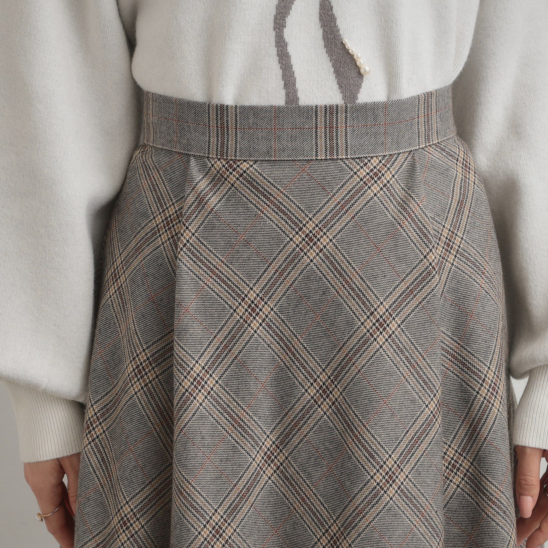 Couture broach「【通勤・大人可愛い】TRチェックスカート」|スカート|