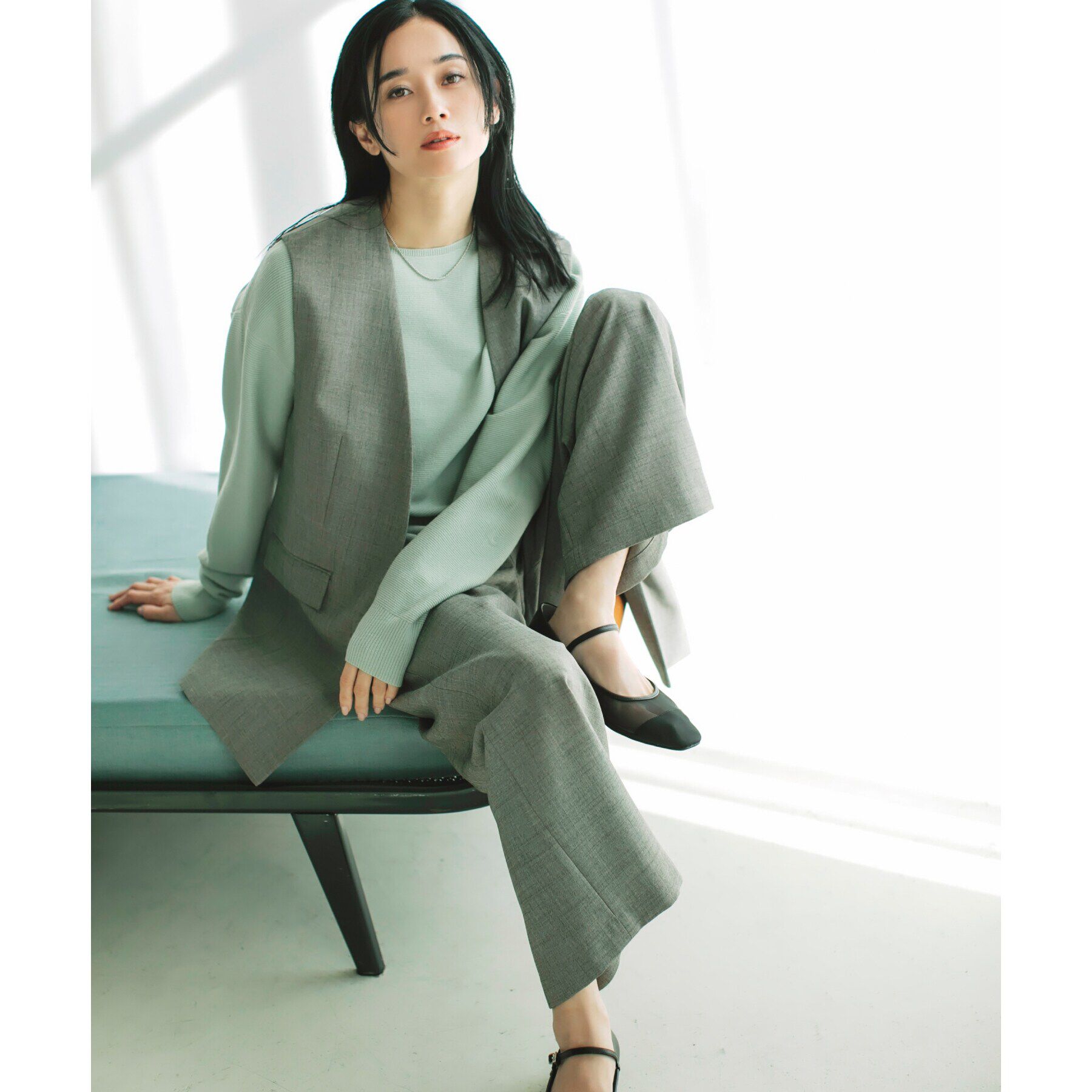 THE SHOP TK「【毛玉になりにくい/蓄熱性】春色_美人ガーターニット/洗える/体形カバー」|ニット・セーター|