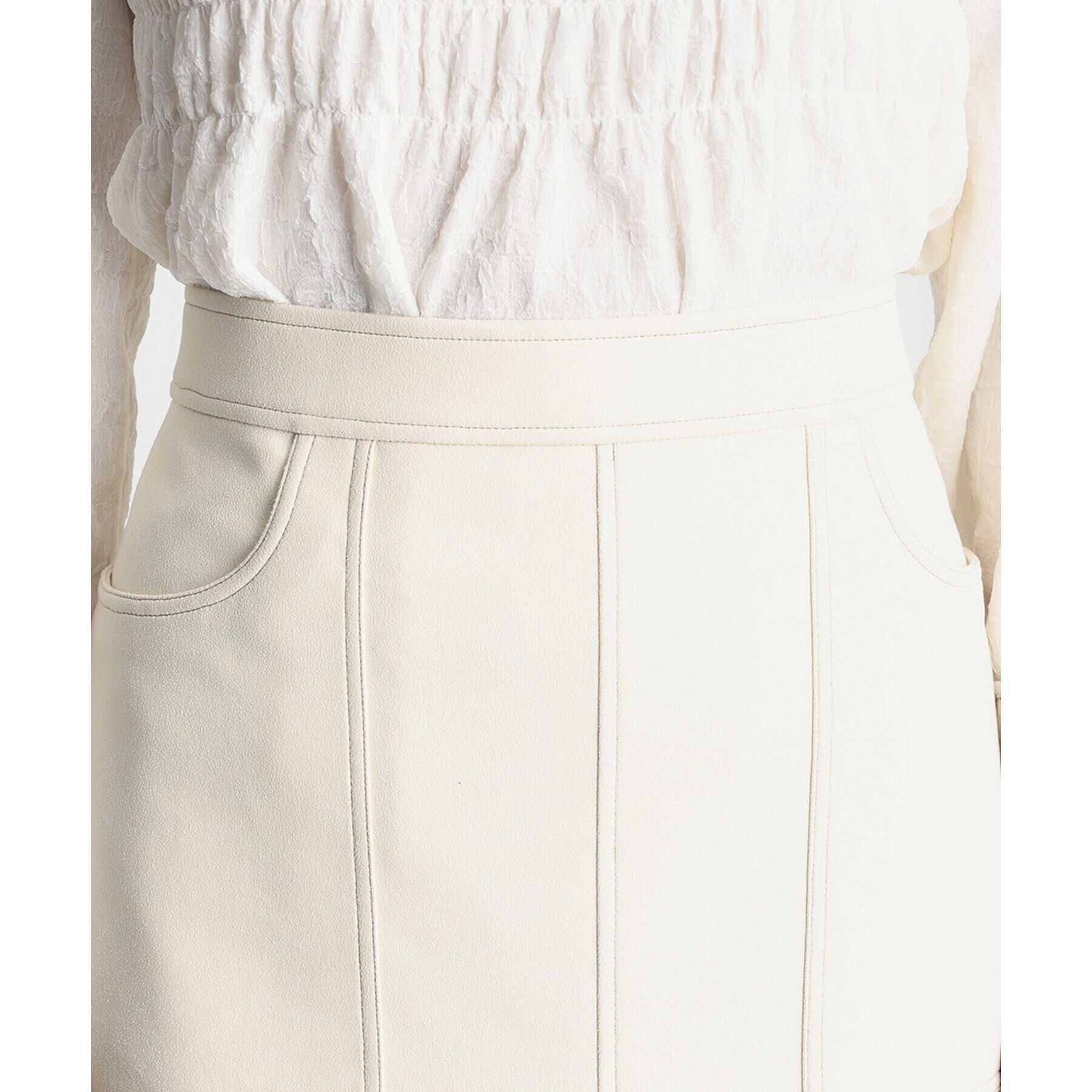 THE SHOP TK「【ONOFF活躍/セレモニー/通勤】レザー調タイトスカート/洗える」|スカート|