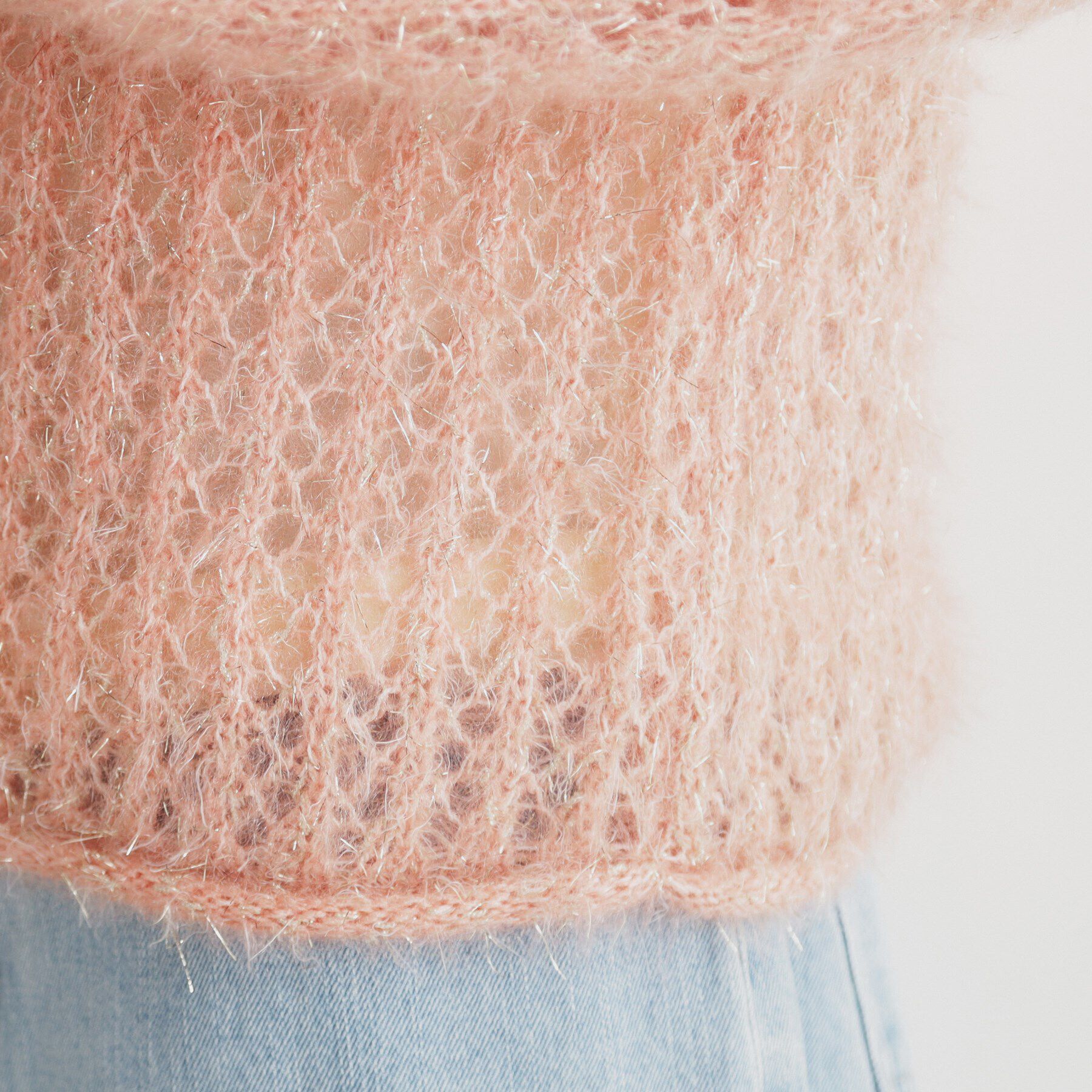 THE SHOP TK「【毛玉になりにくい】ラメメッシュニット/洗える」|ニット・セーター|