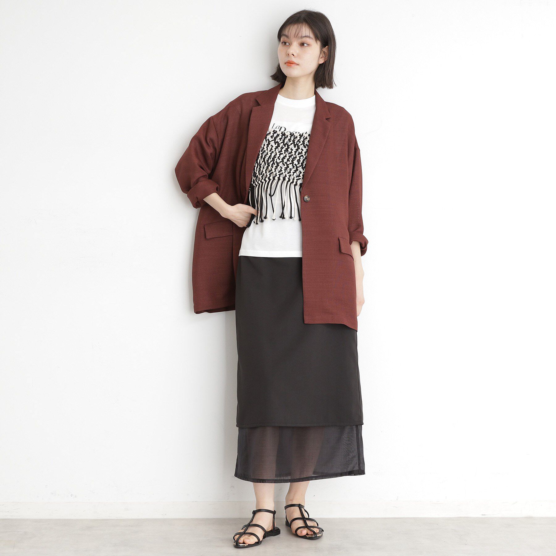 THE SHOP TK「マクラメビスチェ」|キャミソール|