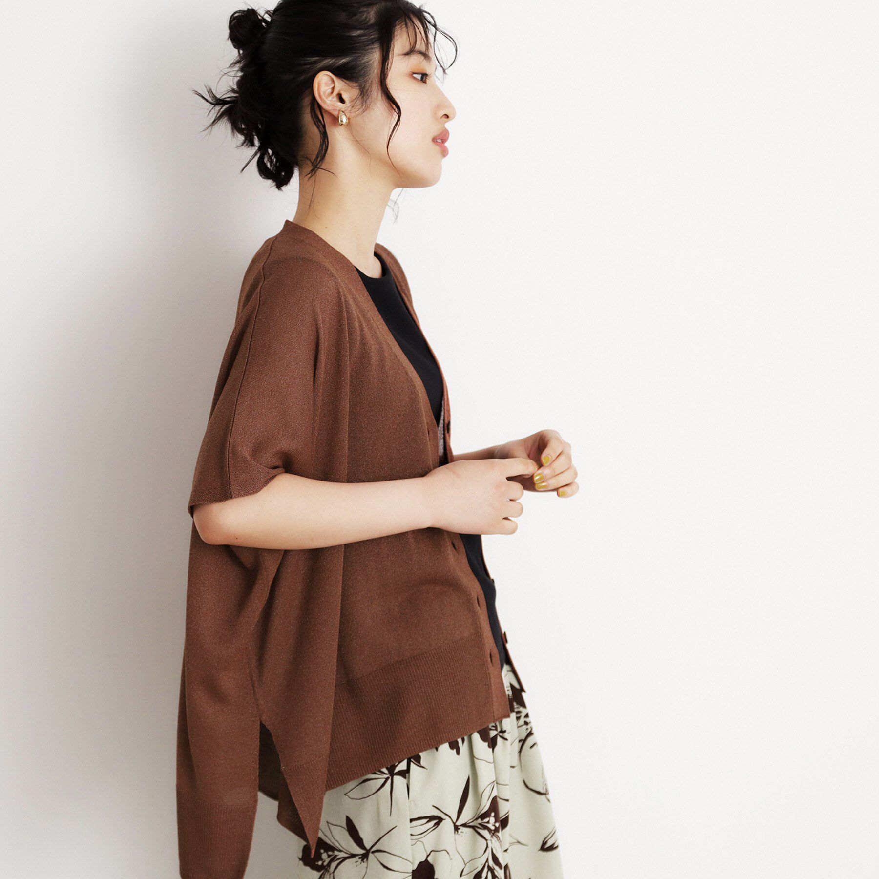 THE SHOP TK「ポンチョカーディガン【洗える/体型カバー】」|カーディガン|