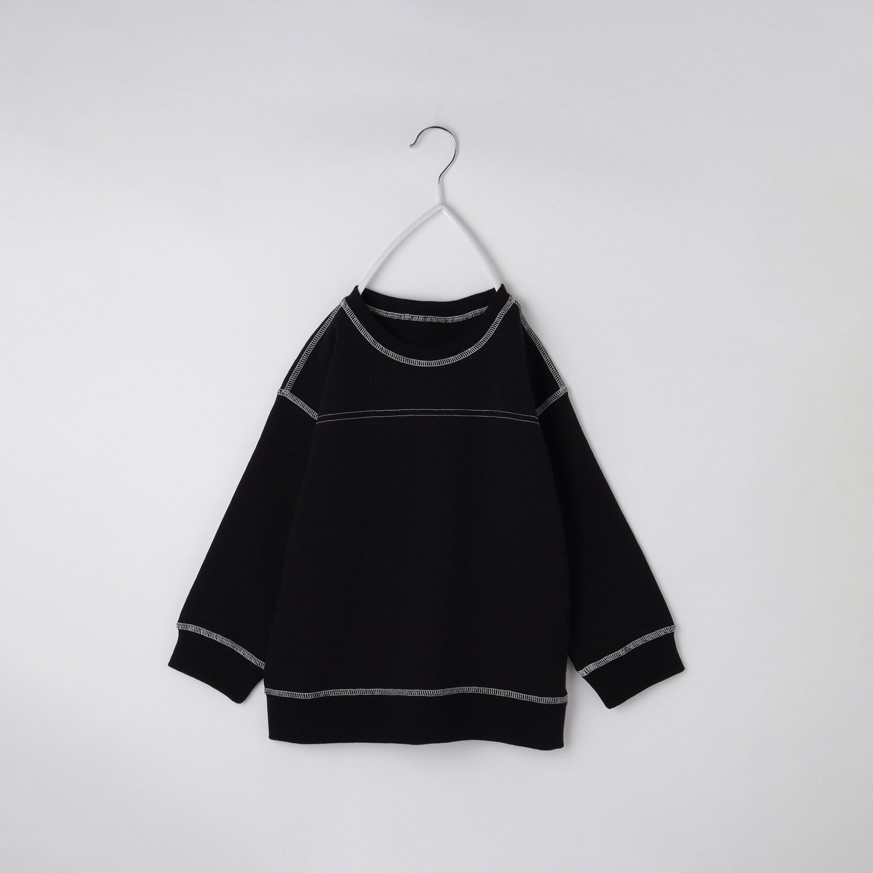 THE SHOP TK「【110-160】カラーロック裏毛プルオーバー」|Tシャツ・カットソー|ブラック(019)