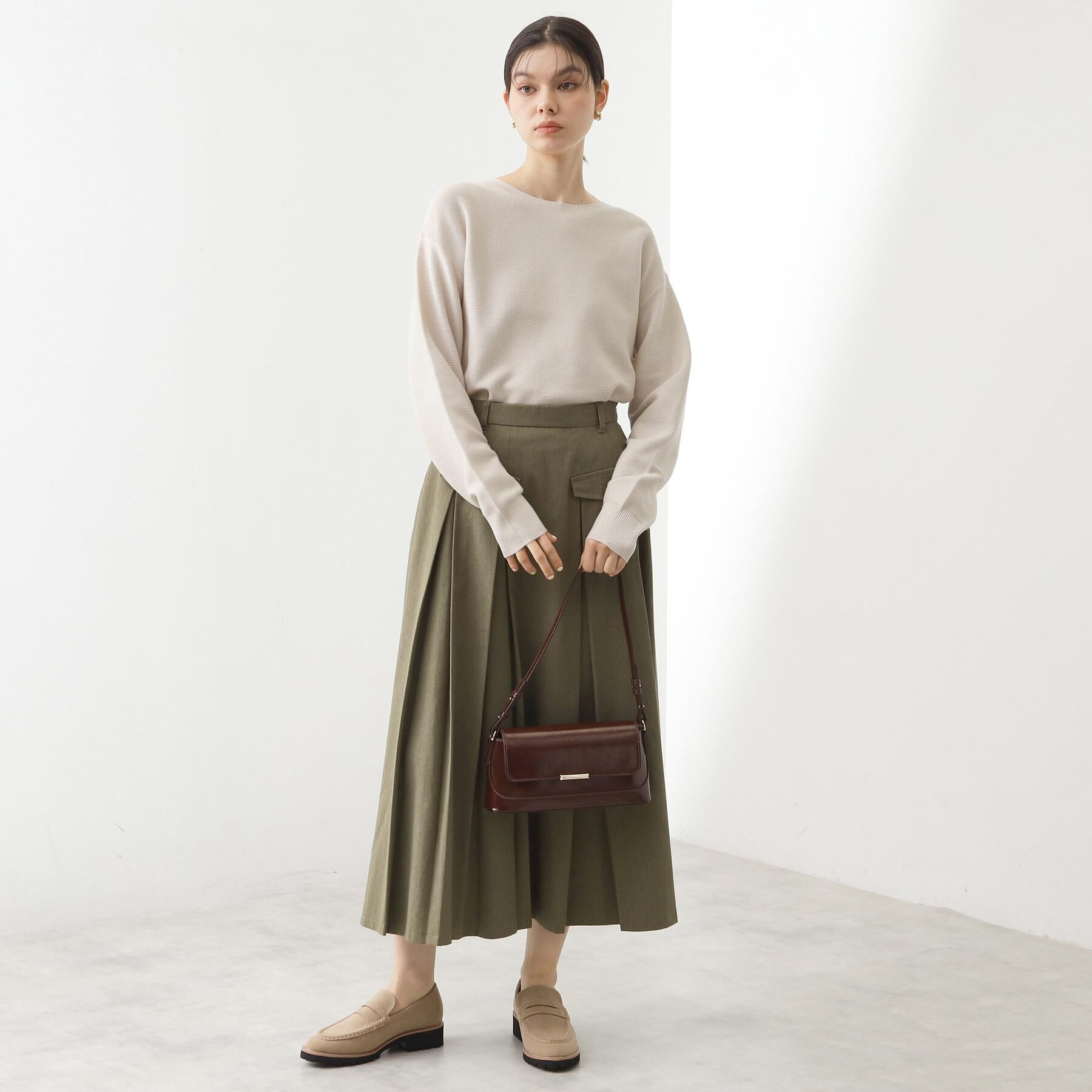 THE SHOP TK「【S-XLサイズ/選べる7色】どこから見ても美しい ガーターニット/毛玉になりにくい/洗濯機OK」|ニット・セーター|