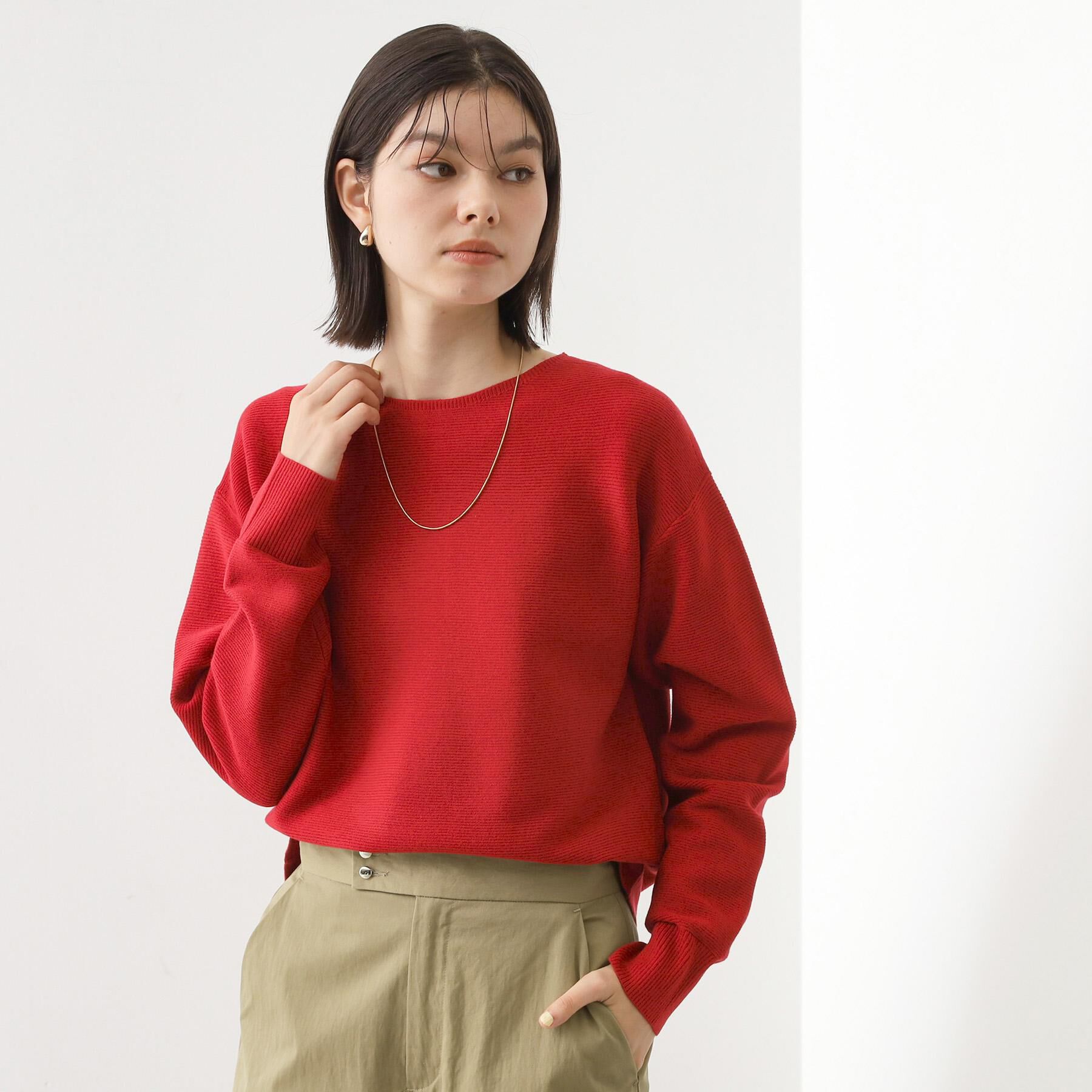 THE SHOP TK「【S-XLサイズ/選べる7色】どこから見ても美しい ガーターニット/毛玉になりにくい/洗濯機OK」|ニット・セーター|