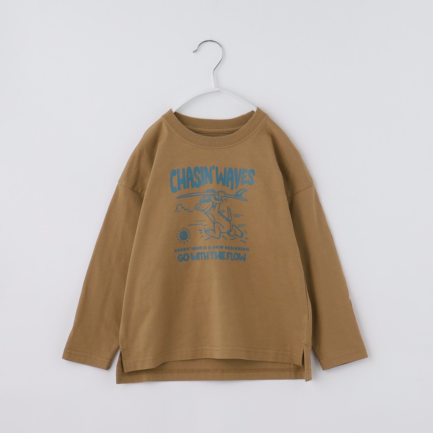 THE SHOP TK「【110-160】プリント長袖Tシャツ」|Tシャツ・カットソー|ピンクベージュ(15